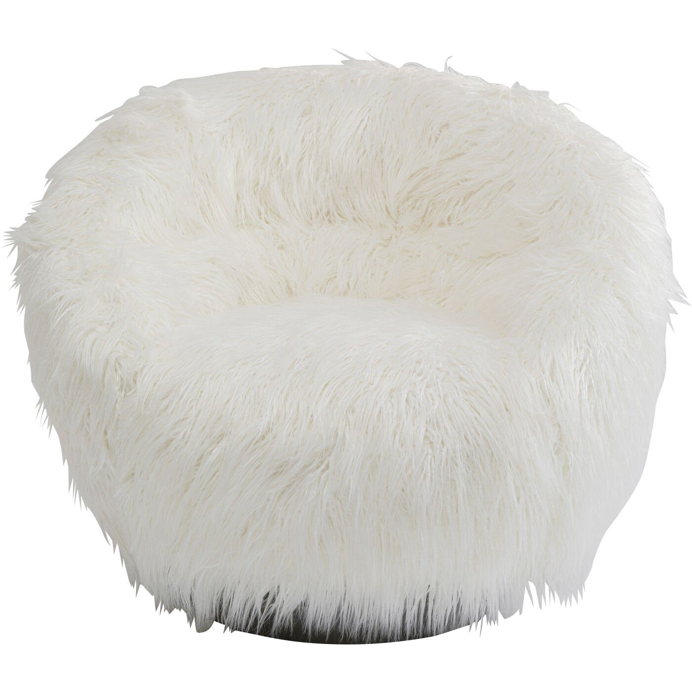 KARE Sessel »Drehsessel Fiffy Weiss«, Korpus: Sperrholz naturbelassen, Bezug: 100 % Polyester, Fuß/Füße: Edelstahl gebürstet, 35 kg/m³ Polsterung Schaumstoffe Polyurethan