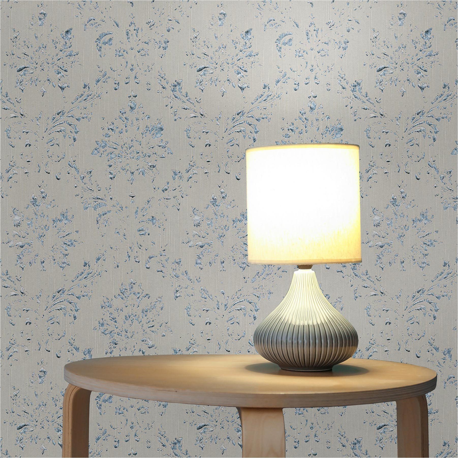 Vliestapete Tapete Barock Gioele M1-No.2189, Vliestapete, Grau, Silber, Orname