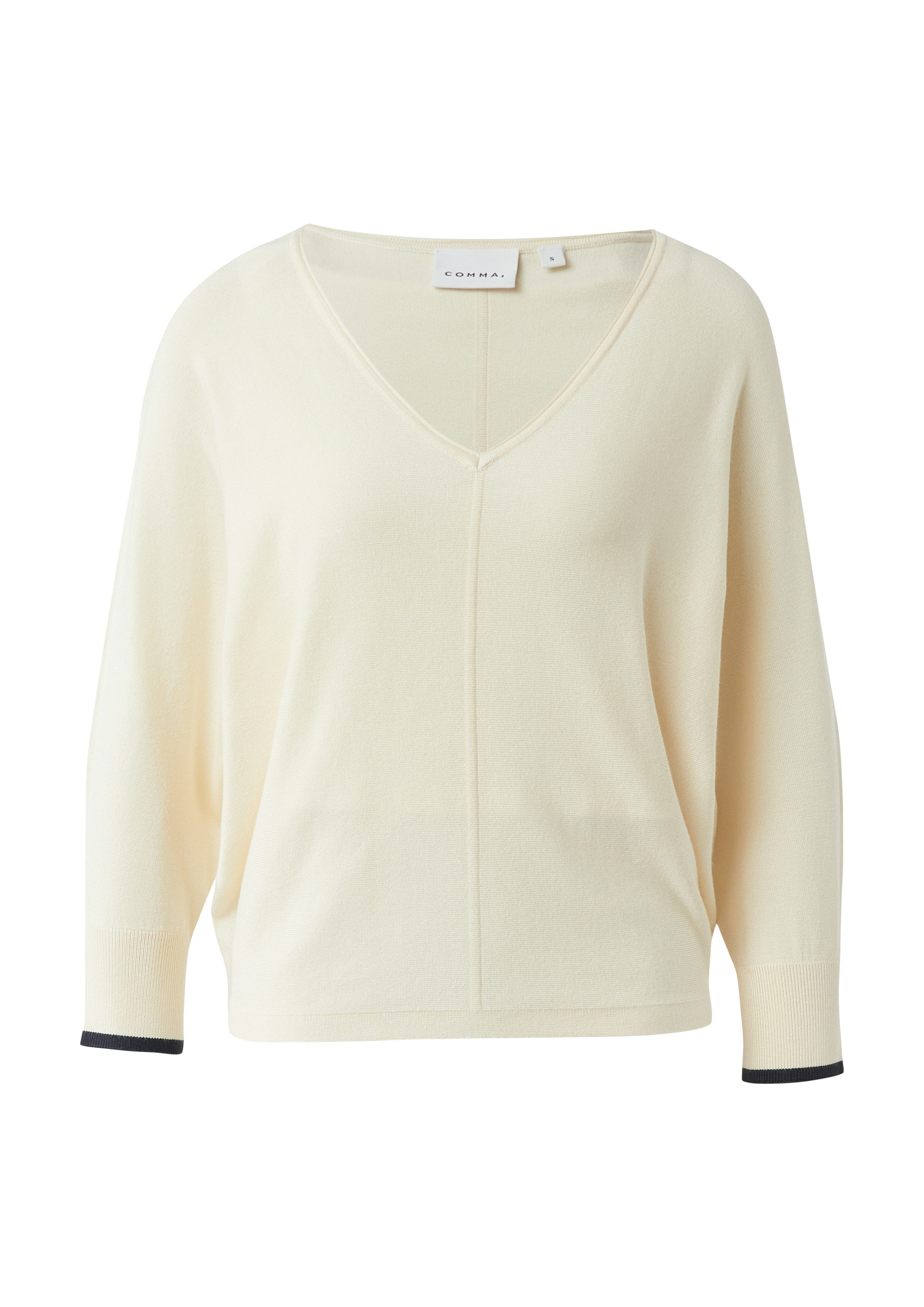 comma Strickpullover mit V-Ausschnitt