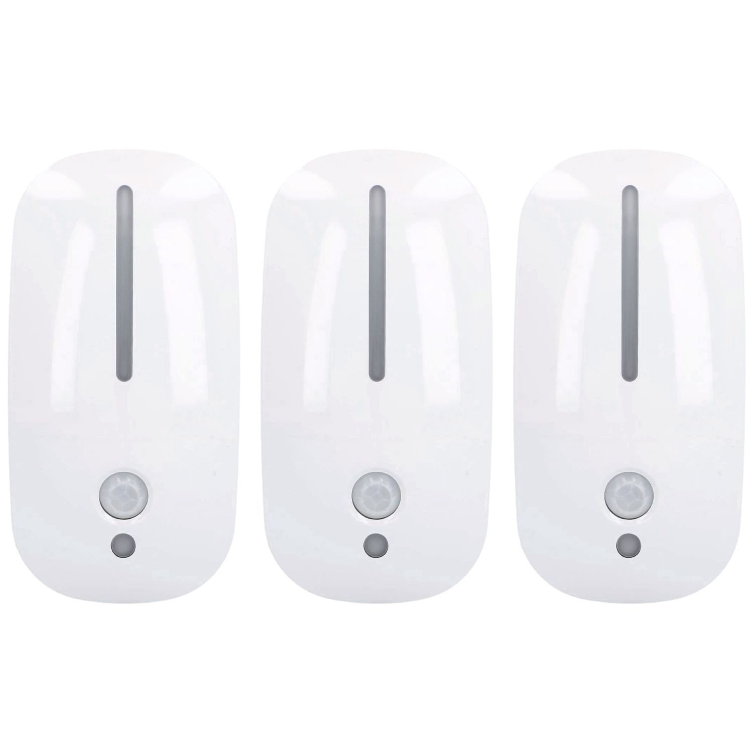 UNITEC LED Nachtlicht 3x LED Nachtlicht Licht Steckdose Stecker Sensor, Nachtlichtfunktion, LED Leuchte Lampe mit Bewegungsmelder + Dämmerungssensor Nachtlampe