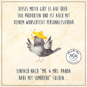 Mr. & Mrs. Panda Tasse Rabe Sombrero - Transparent - Geschenk, Tiere, Spruch positiv, Glück, Edelstahl, Einzigartiges Design