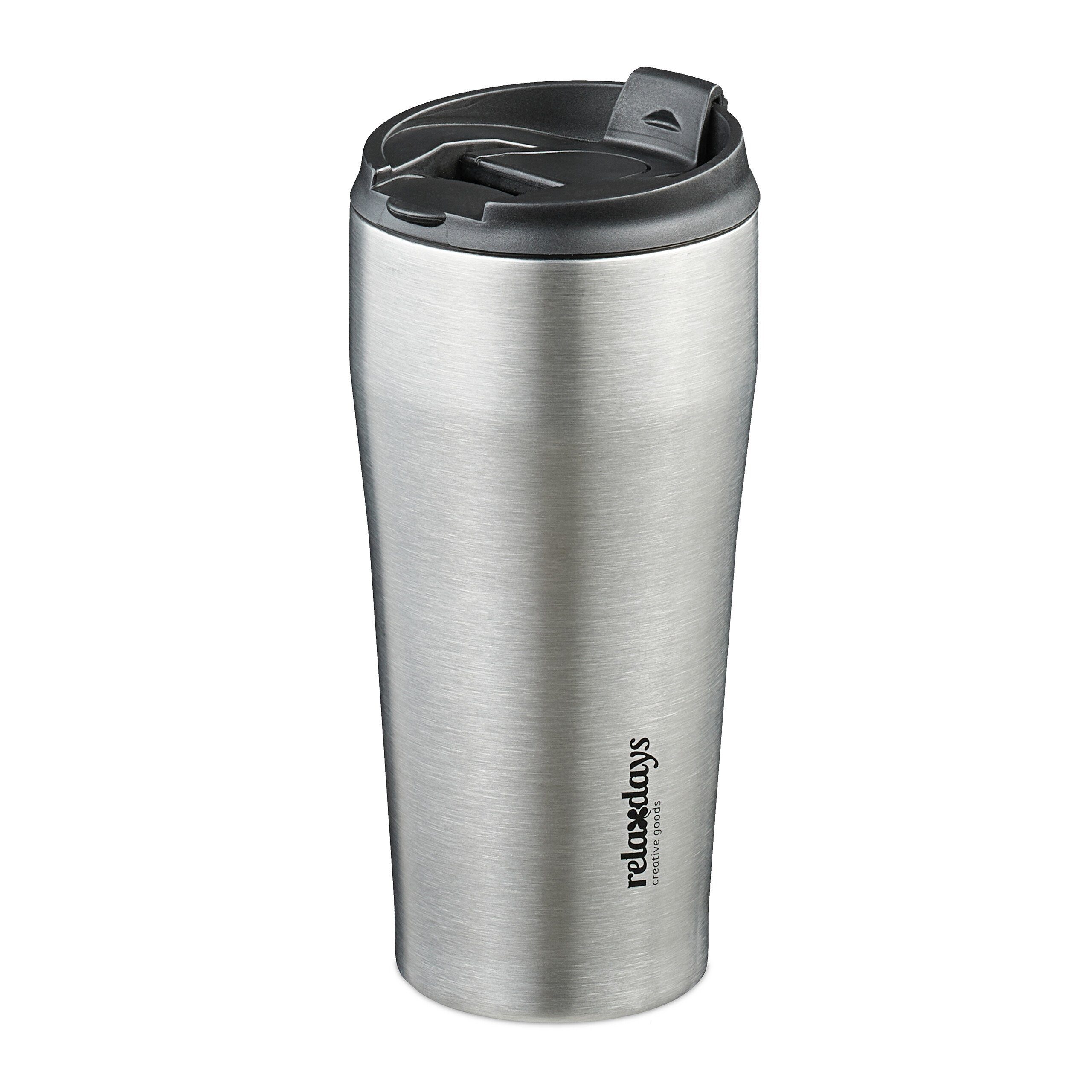relaxdays Термокружка Edelstahl 400ml, Edelstahl
