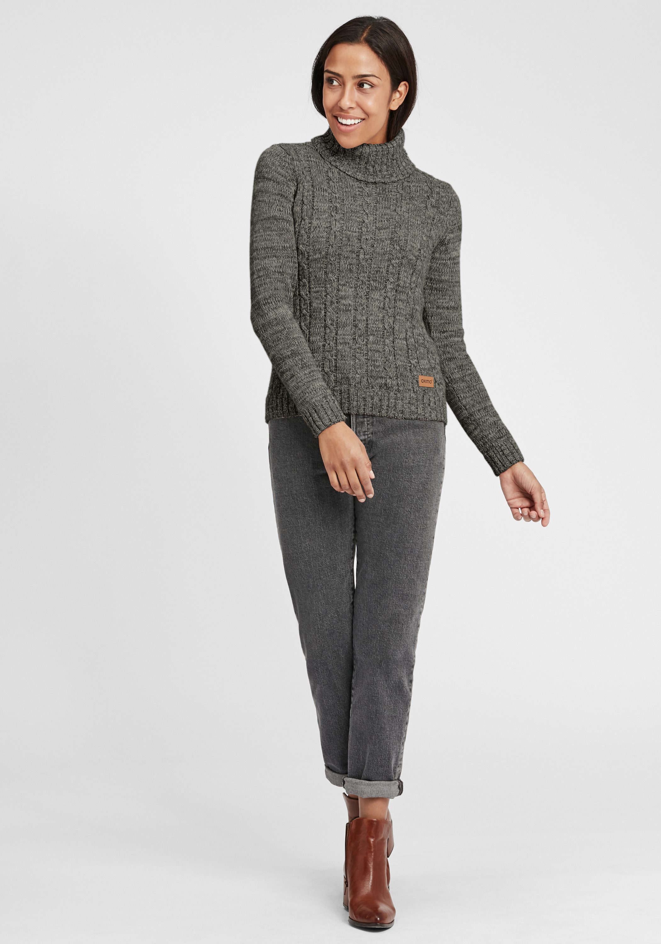 OXMO Rollkragenpullover OXPhilipa Strickpullover mit Rollkragen