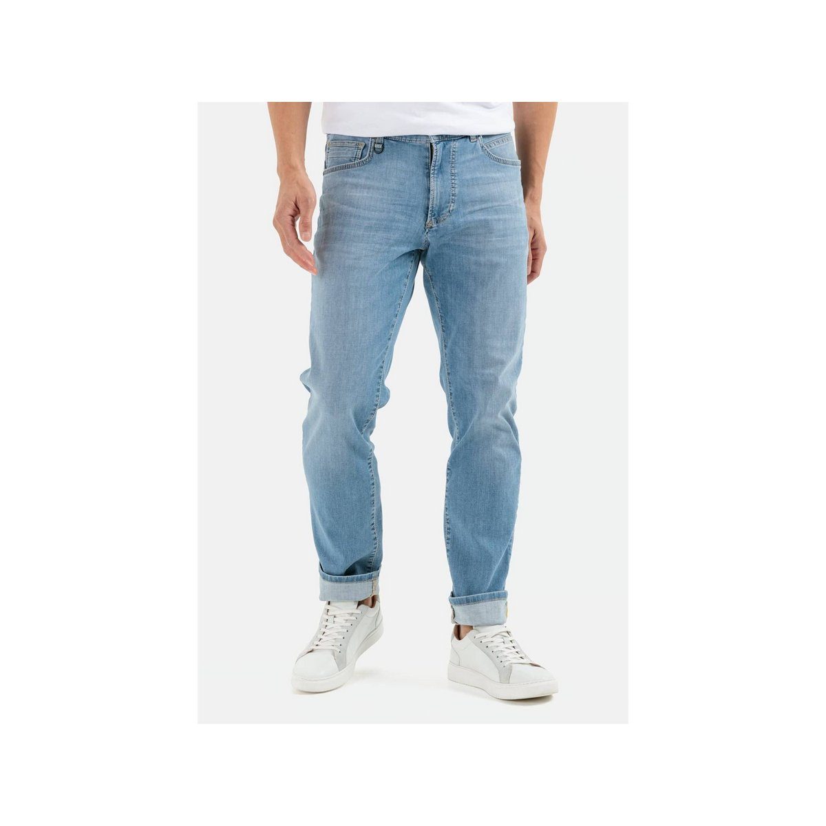 blau camel active 5-Pocket-Jeans (1-tlg)