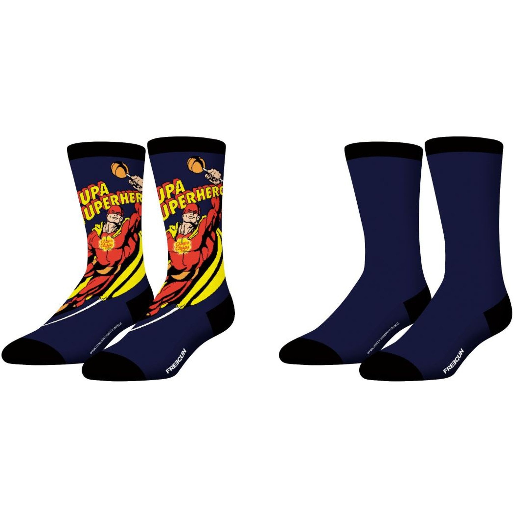 Freegun Freizeitsocken FREEGUN CHUPA CHUPS 2-Pack Socks Big Logo AOP Solid (Socken, Socken)