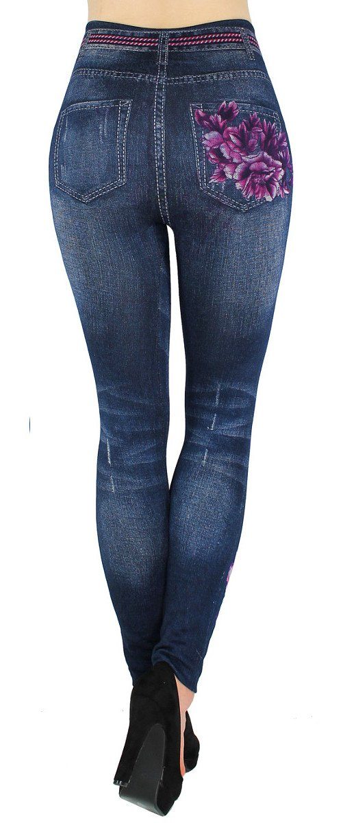 dy_mode Thermoleggings Thermo Leggings Damen Jeggings Gefüttert Jeans-Optik günstig online kaufen