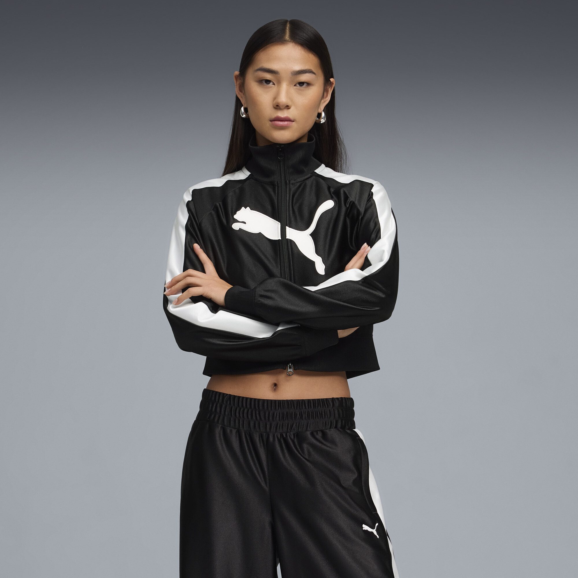PUMA Trainingsjacke FUTURE.PUMA.ARCHIVE T7 Cropped Trainingsjacke Damen