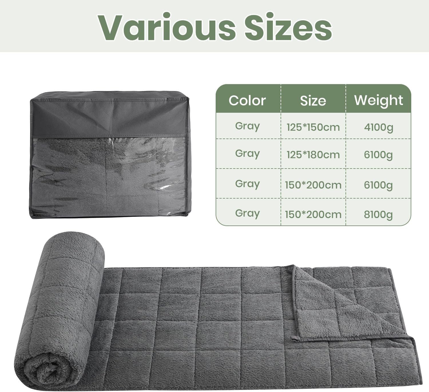 Good Nite Gewichtsdecke Sherpa Fleece Gewichtsdecke Therapiedecke Weighted Blanket, Bezug: 8KG, schwere Decke mit weichem Plüsch Flanell Anti-Stress – Bild 5 von 5