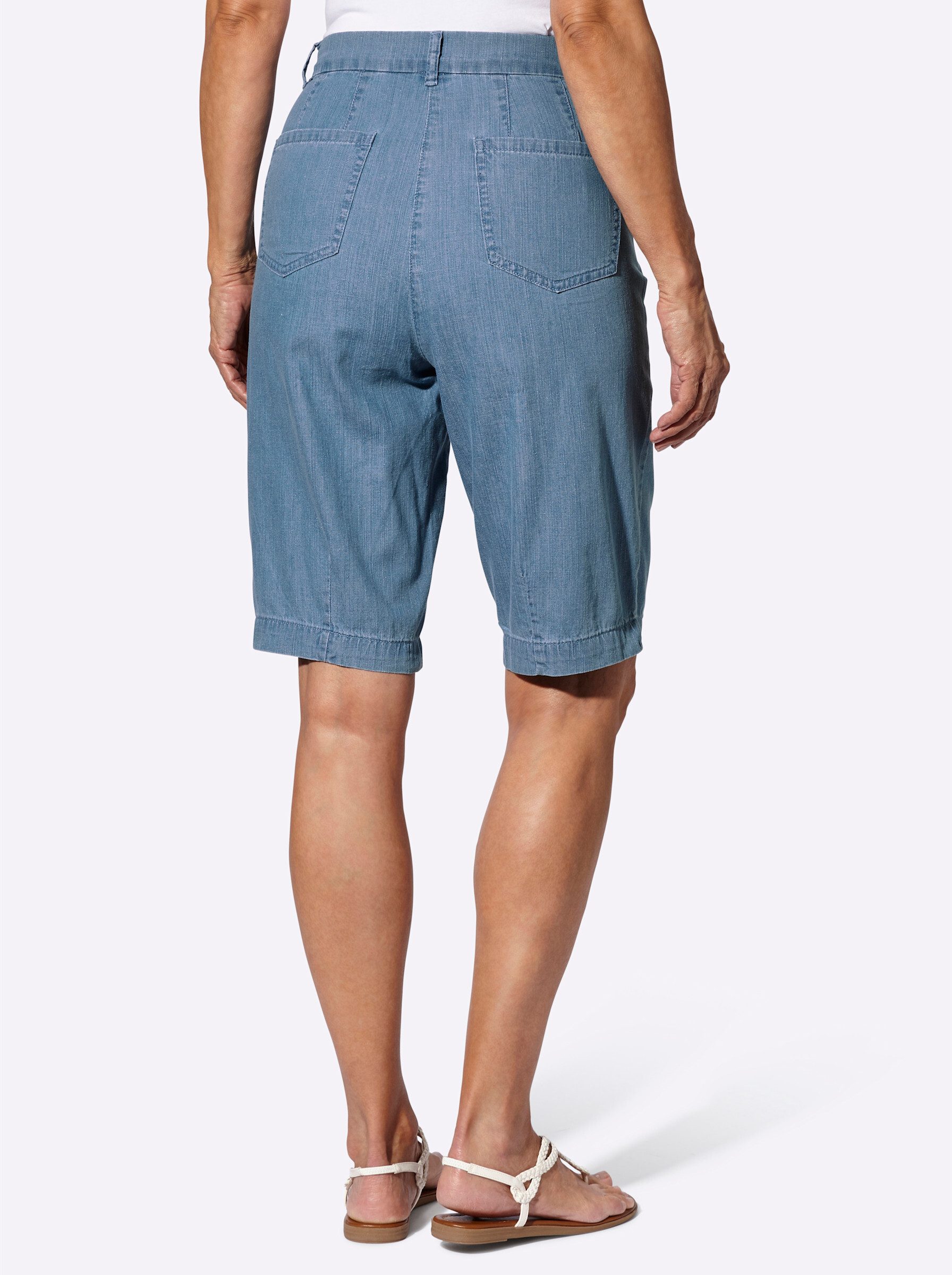 Sieh an! Jeansshorts Jeans-Bermudas erhöht – Bild 3 von 4