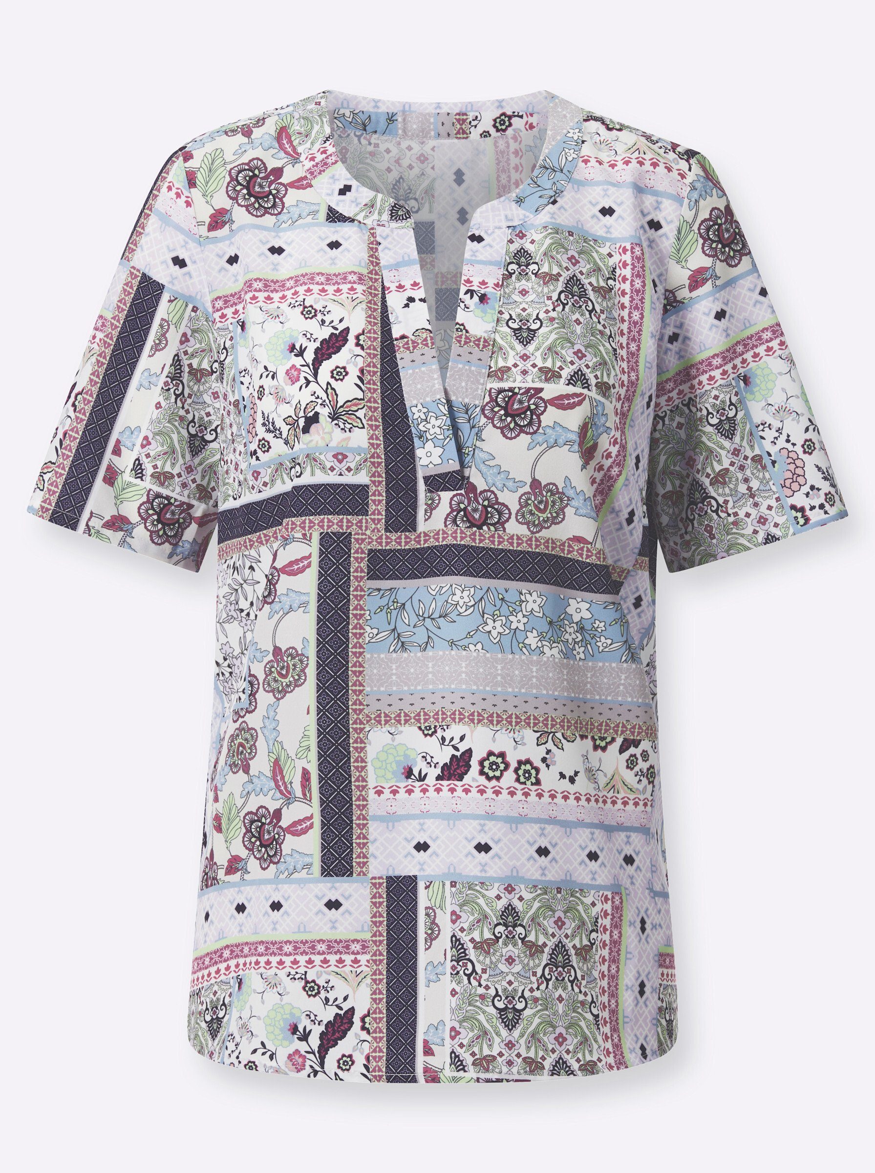 Klassische Bluse Bluse Kurzarm