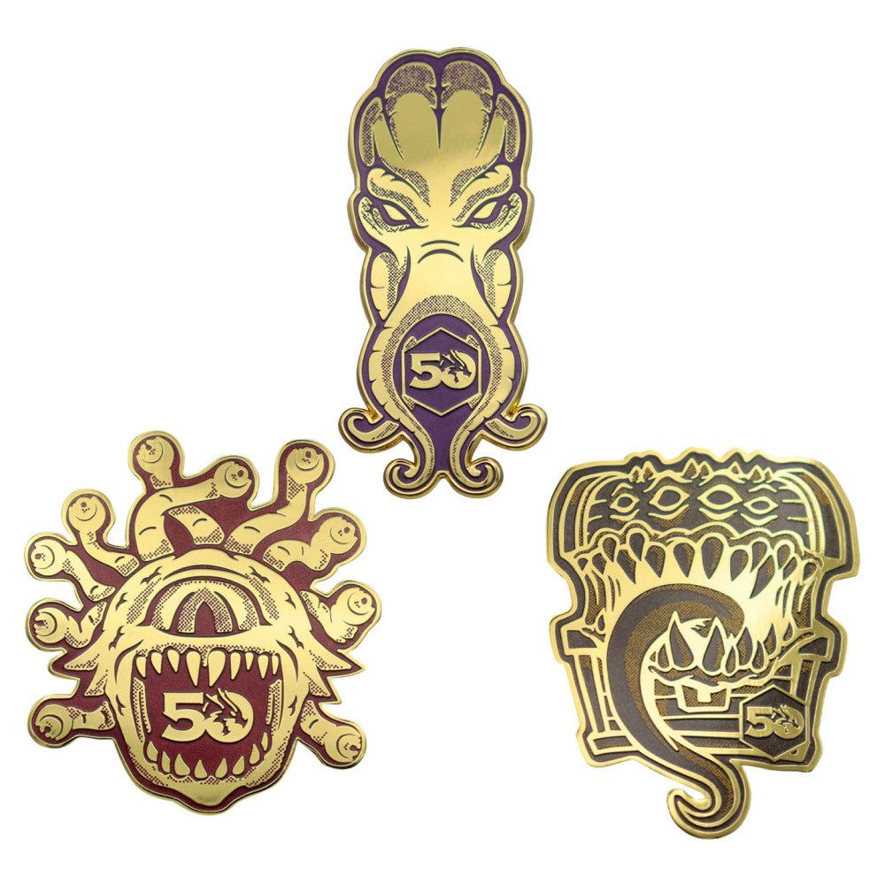 Fanattik Anstecknadel Dungeons & Dragons Ansteck-Pins 3er-Set 50th Anniversary