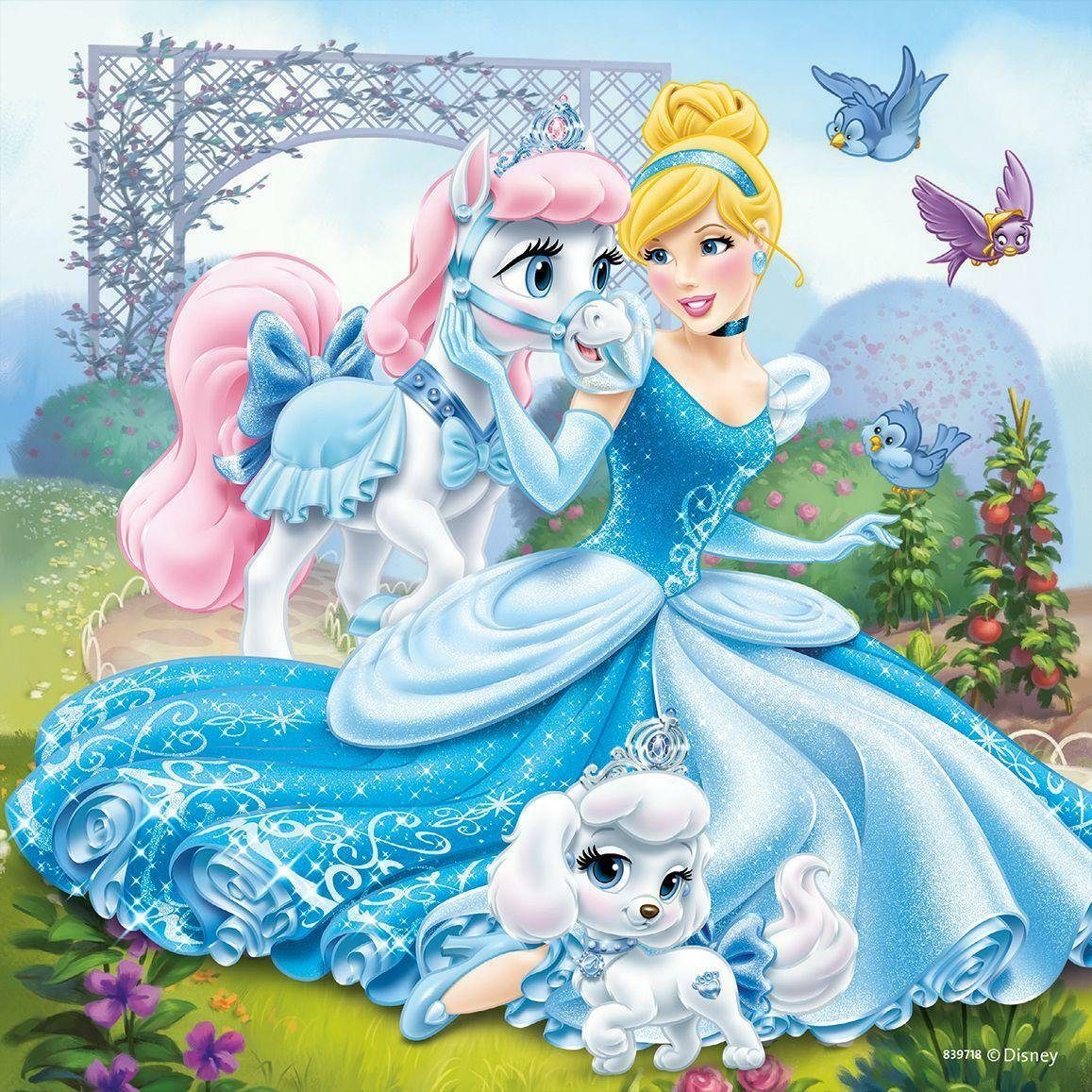 Pets: Puzzleteile und Ravensburger 49 Puzzle Cinderella Palace 3 49..., x Rapunzel. Puzzle Disney Belle,