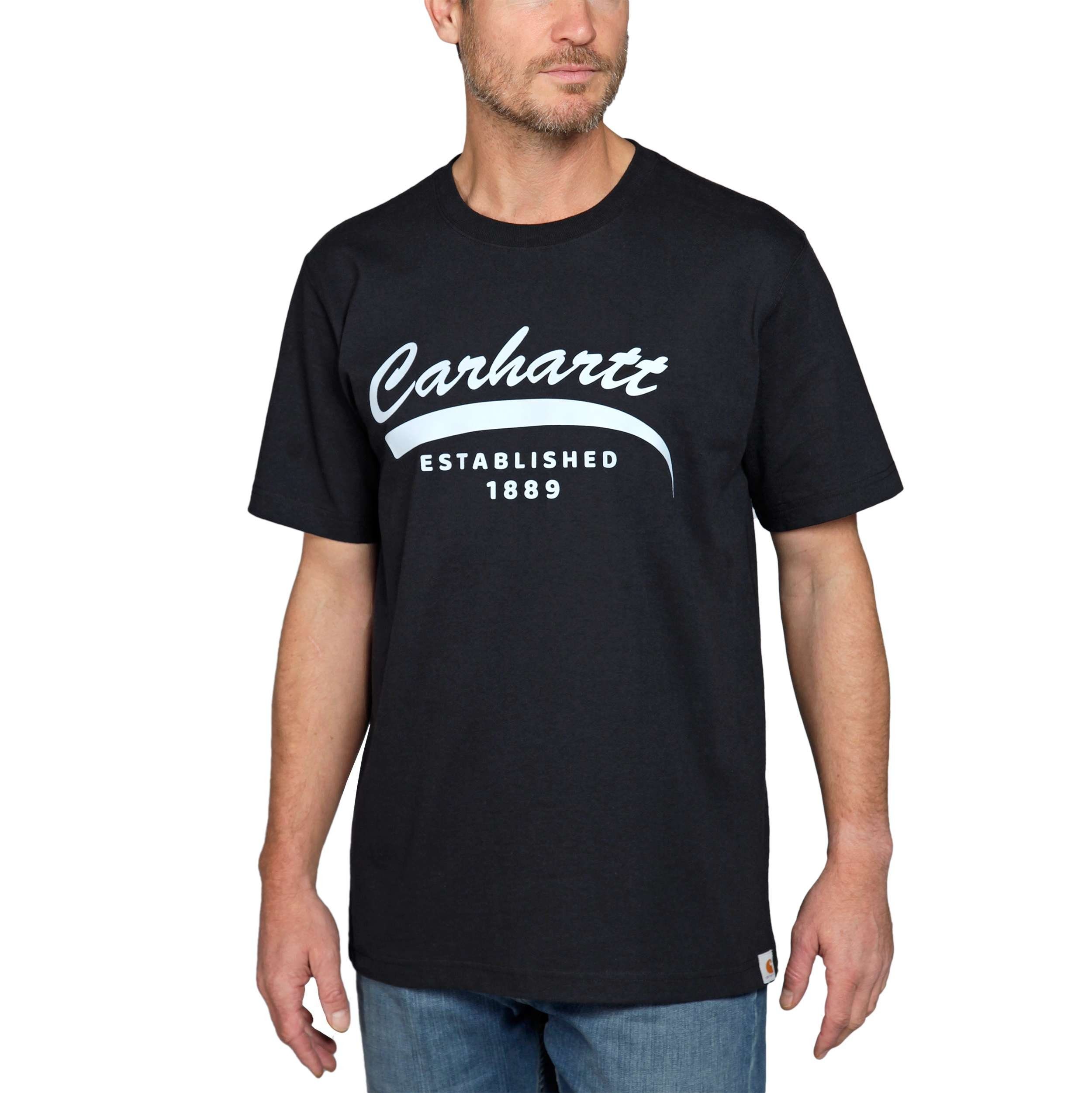 T-Shirt black 105714 T-SHIRT Carhartt GRAPHIC S/S Carhartt HEAVYWEIGHT (1-tlg)