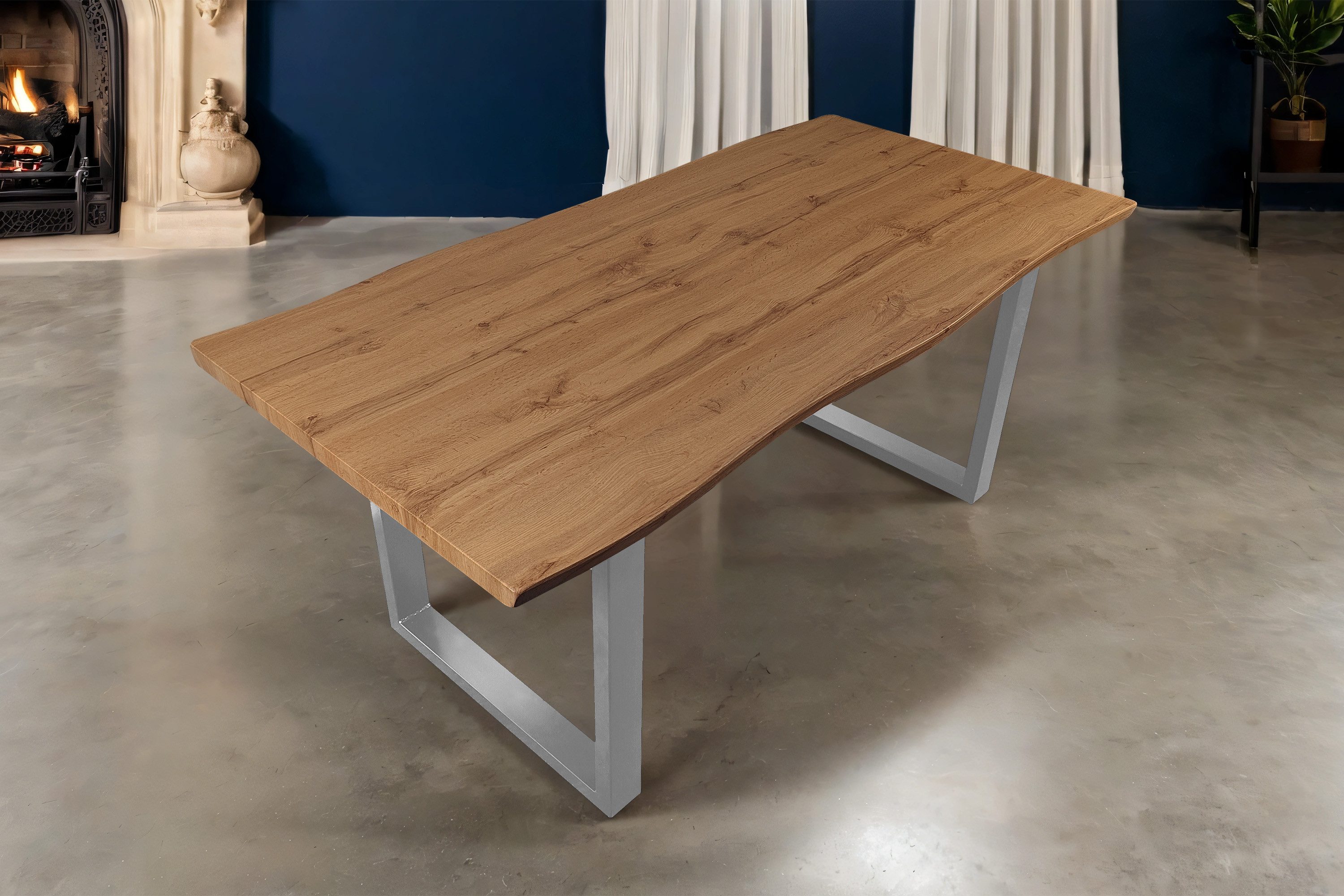SAM® Esstisch Thora, verschiedene Holz-Optiken, U-Metallgestell, günstig online kaufen
