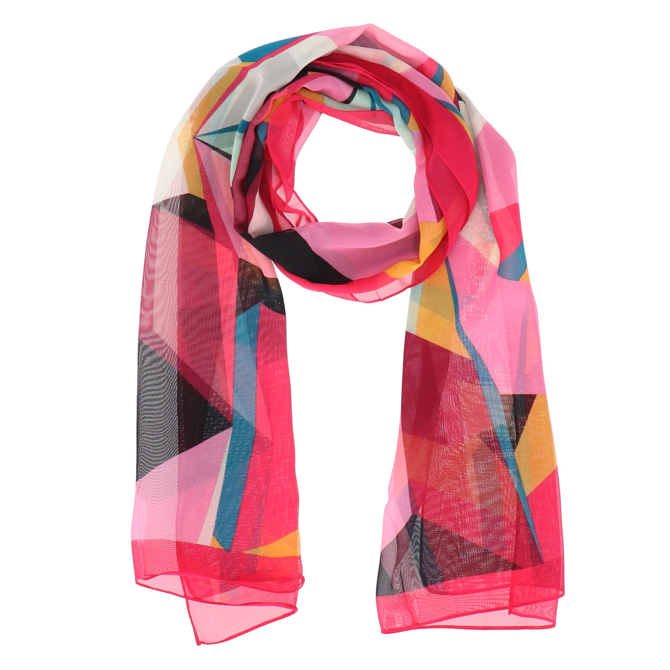 Modeschal Chiffon Geometric