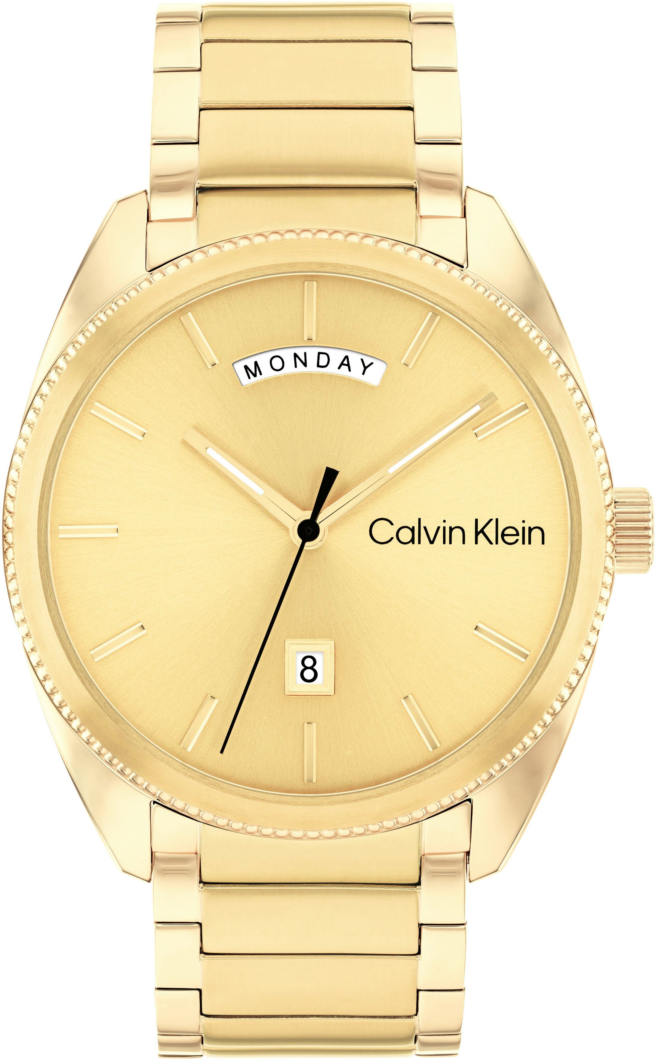 Calvin Klein Quarzuhr TIMELESS, Armbanduhr, Herrenuhr, Datum, Mineralglas, IP-Beschichtung