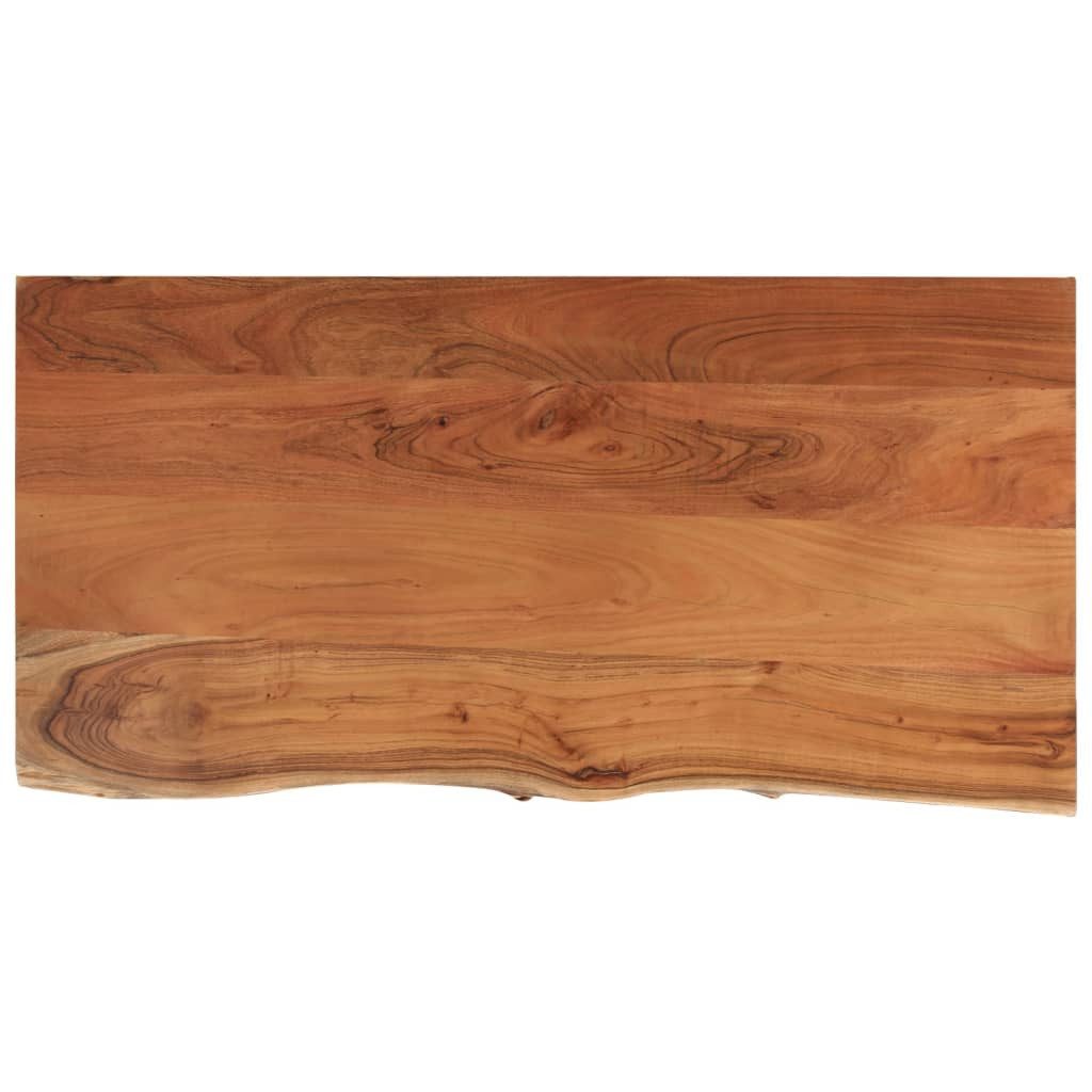 vidaXL Tischplatte Tischplatte 80x40x2,5 cm Rechteckig Massivholz Baumkante (1 St)
