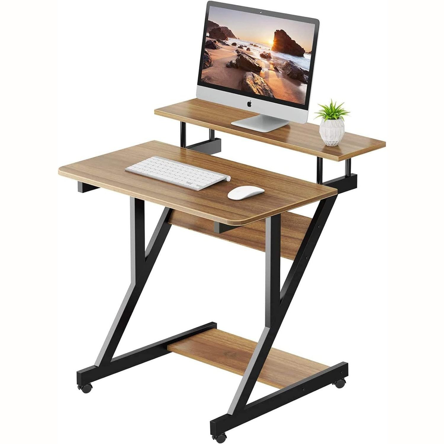 ToteBox Schreibtisch Computertisch mit Rollen Z-förmiger günstig online kaufen
