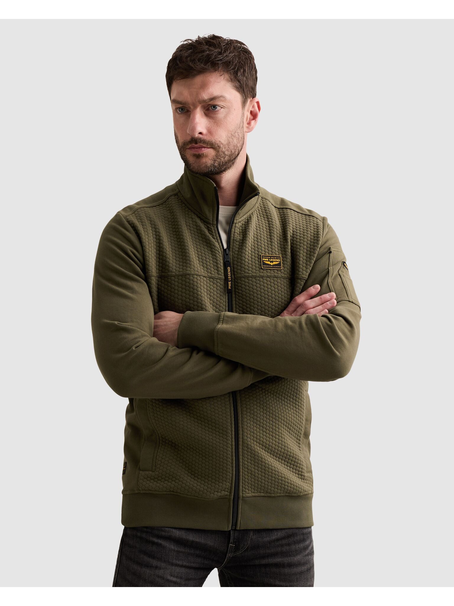 PME LEGEND Sweatjacke mit seitlichen Eingrifftaschen
