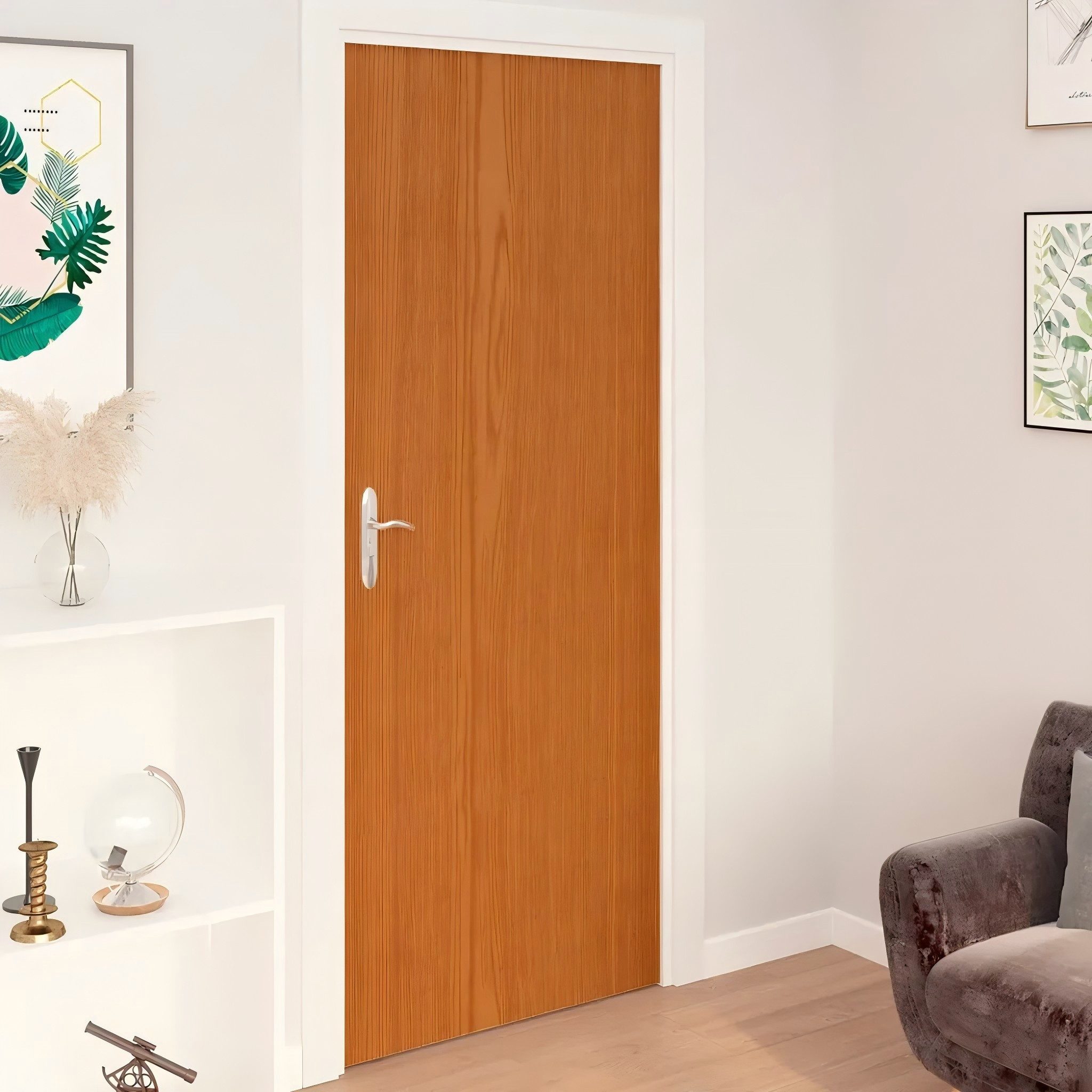 vidaXL Fensterfolie vidaXL Türfolien Selbstklebend 4 Stk. Helle Eiche 210x90 cm PVC