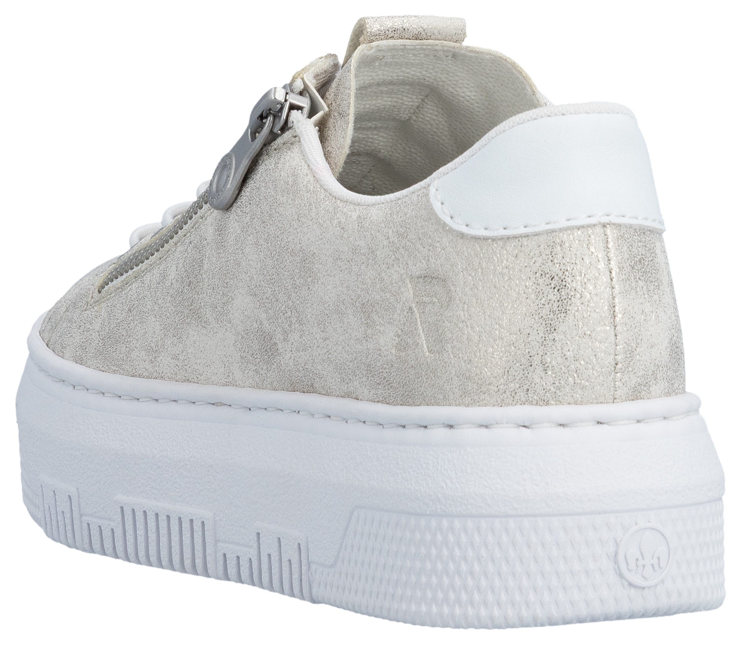 Rieker Plateausneaker Sneaker, Slip-On Sneaker, Slipper mit Schaftrandpolster