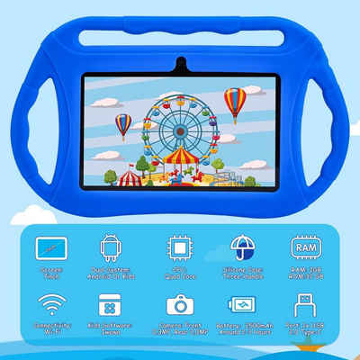 Veidoo für Kleinkinder mit Silikonhülle WiFi, GMS, Google Plays Tablet (7", 32 GB, Android, mit elterlicher Kontrolle, Lernen pädagogische Kleinkind Tablet)