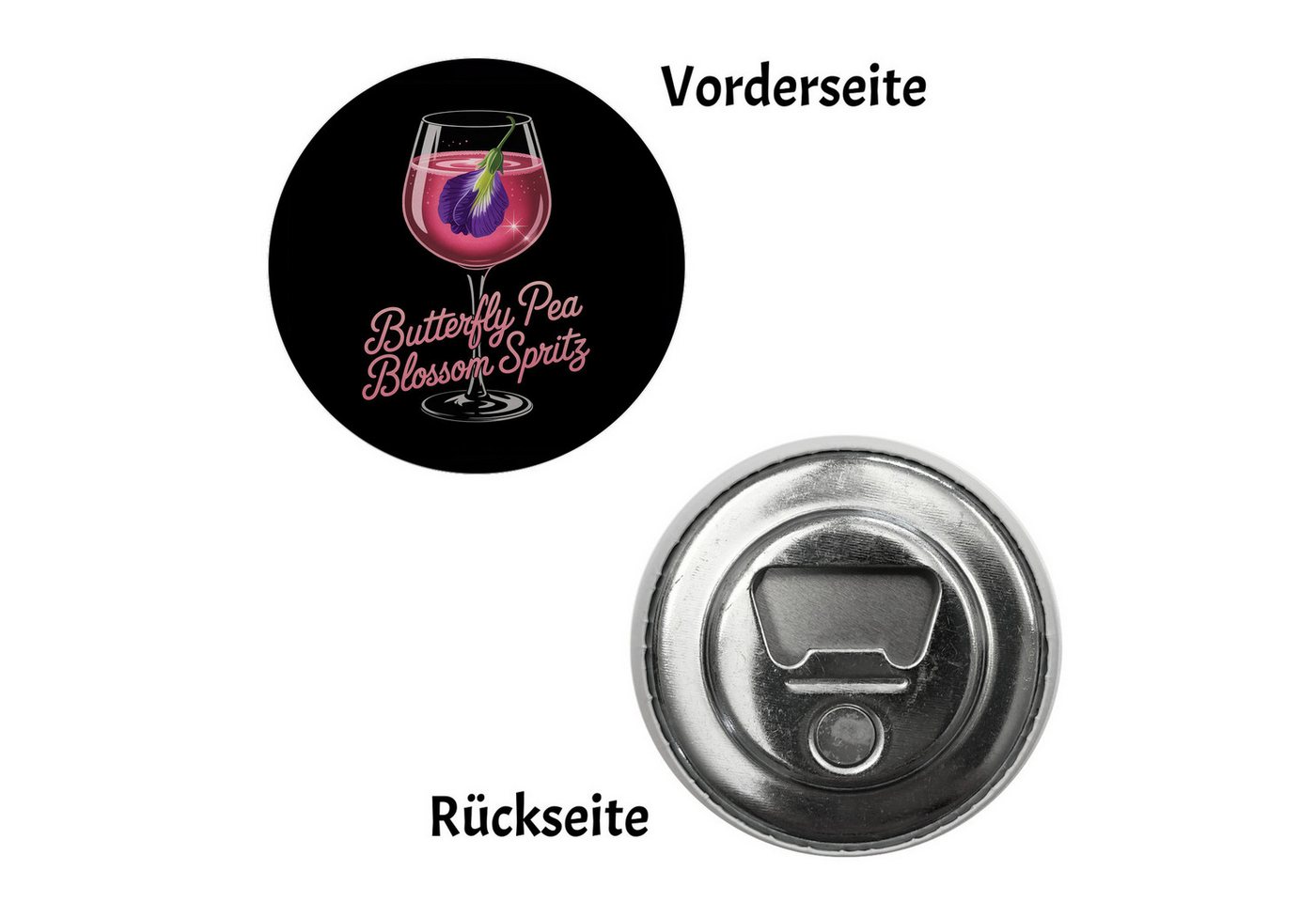 Thumbnail - speecheese Magnet Butterfly Pea Blossom Spritz Magnet mit Flaschenöffner