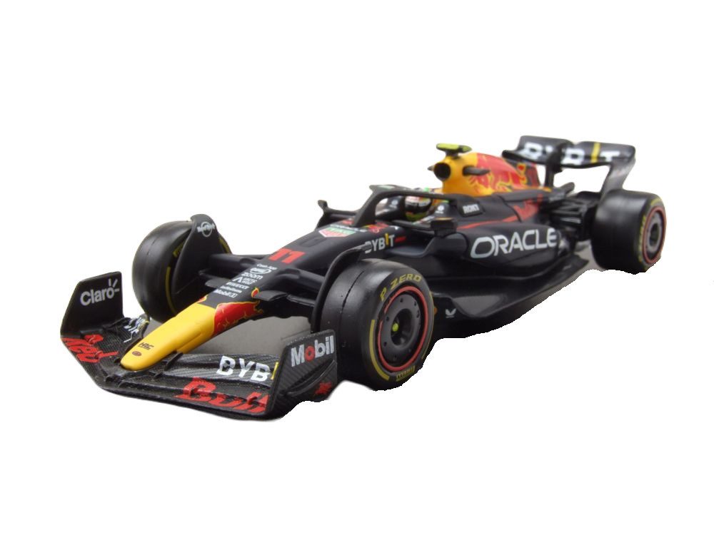 Bburago Modellauto Red Bull Racing RB19 Oracle Formel 1 2023 #11 Perez mit Figur, Maßstab 1:43