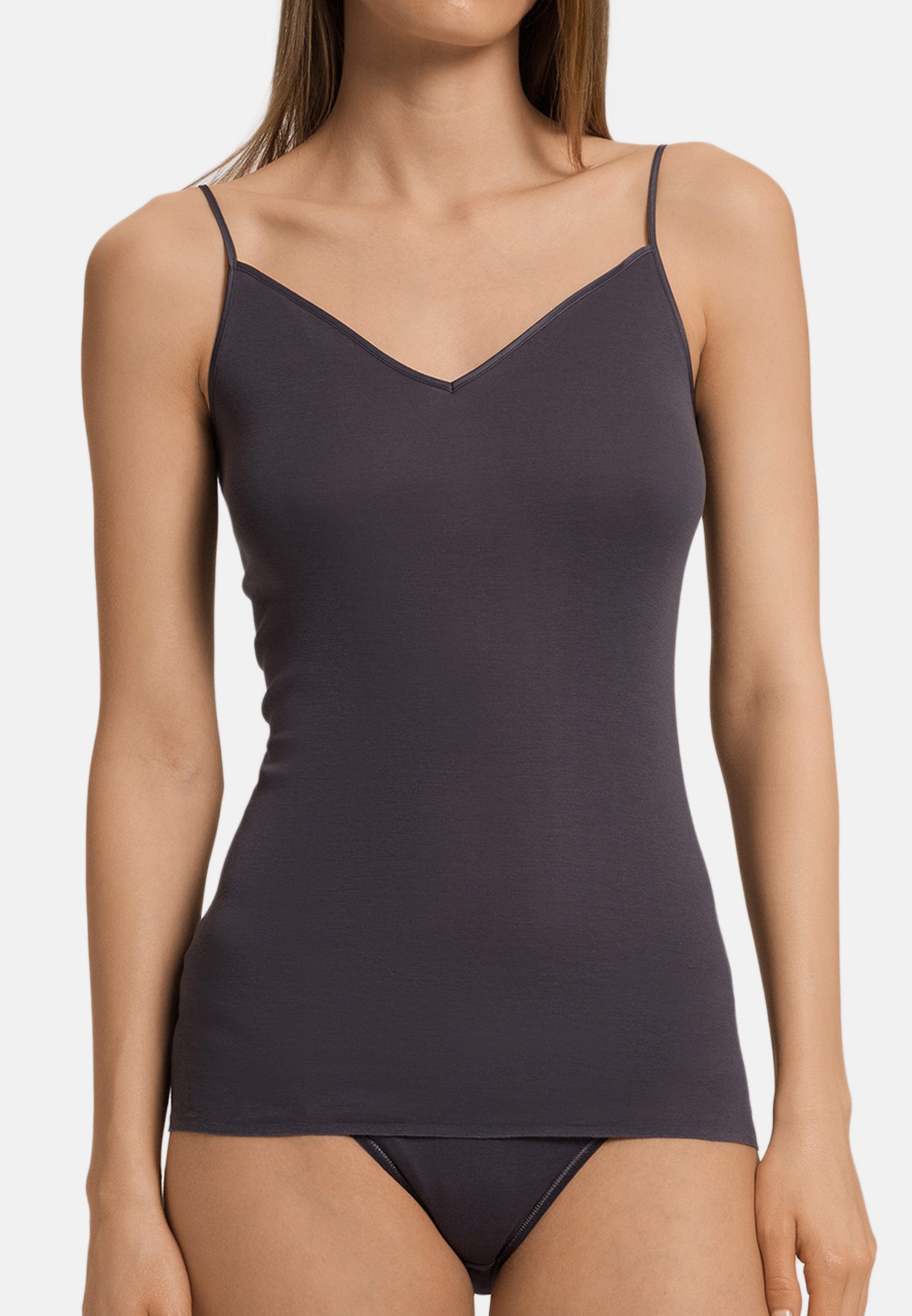 Hanro Unterhemd Cotton Seamless (1-St) Spaghetti Top - Baumwolle - Atmungsaktiv - Angenehm auf der Haut