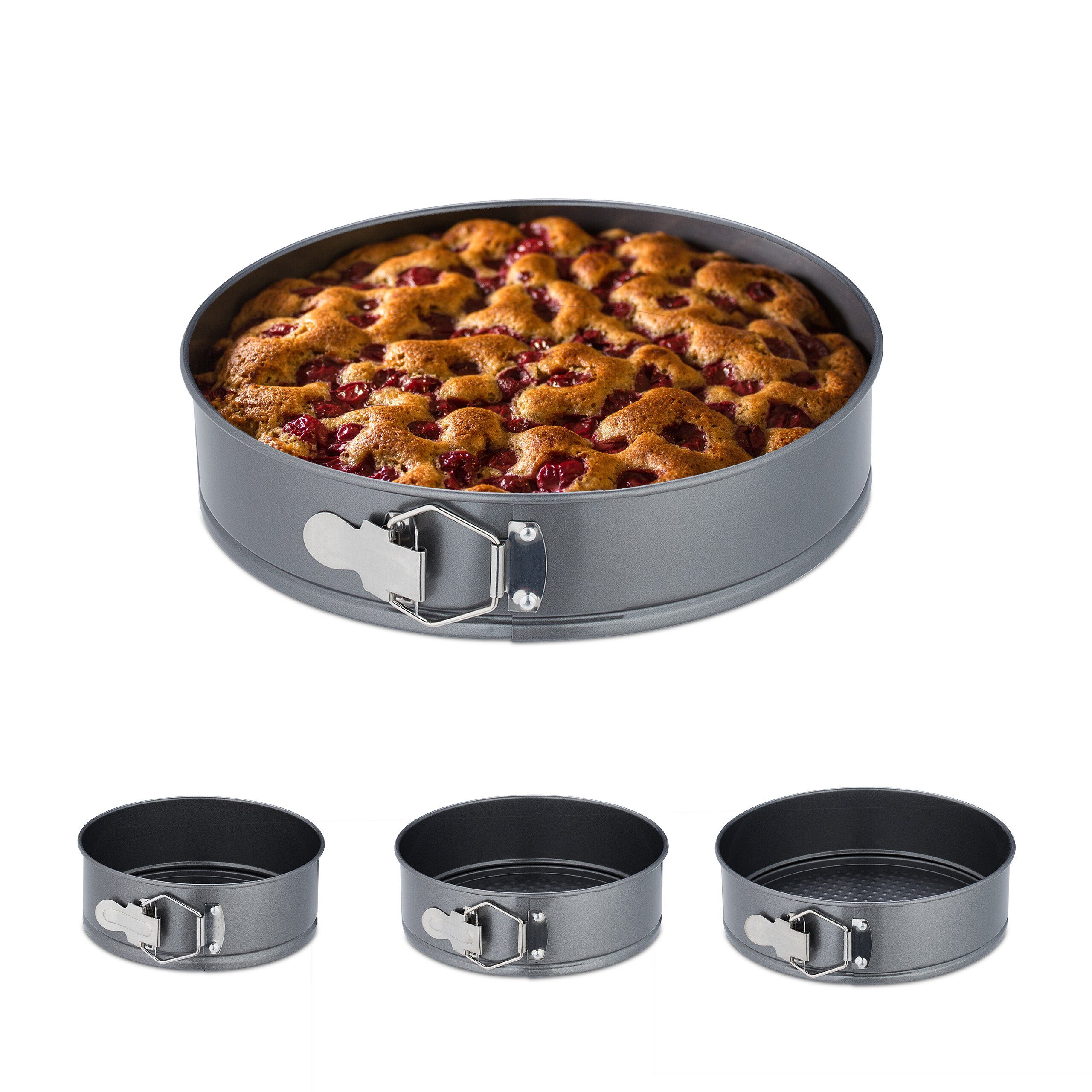 relaxdays Springform 4er Set rund, (4-tlg)