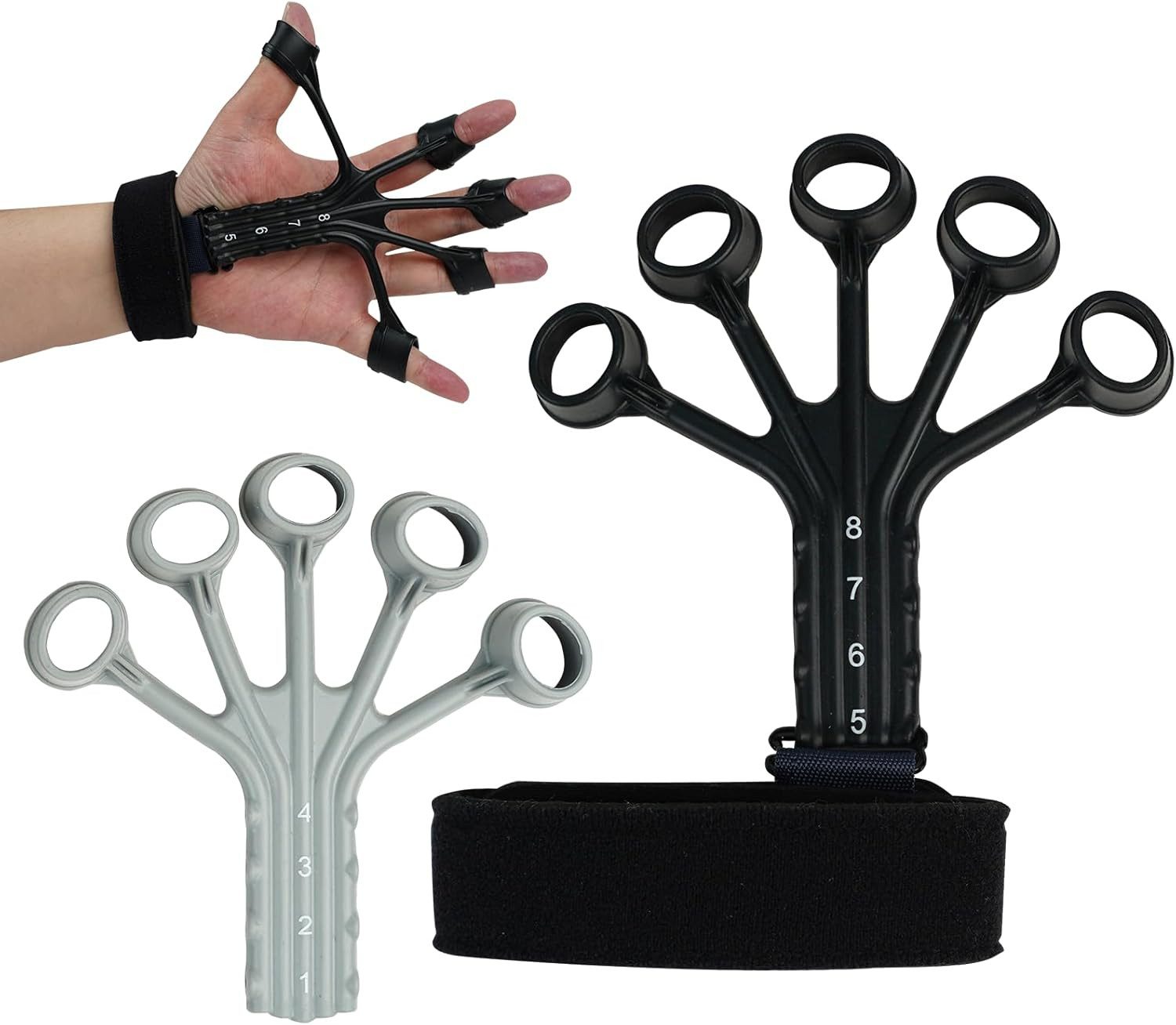 Handmuskeltrainer Finger Trainer Set Handtrainer 8 Stufen Griffkraft Trainer Vater