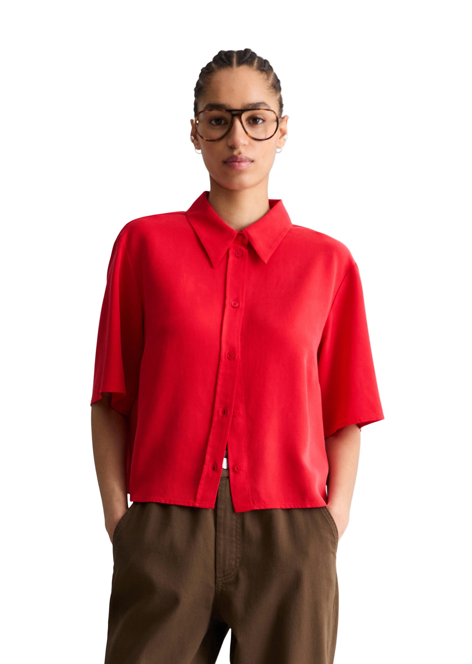 Marc O'Polo DENIM Kurzarmbluse aus TENCEL™ Lyocell günstig online kaufen