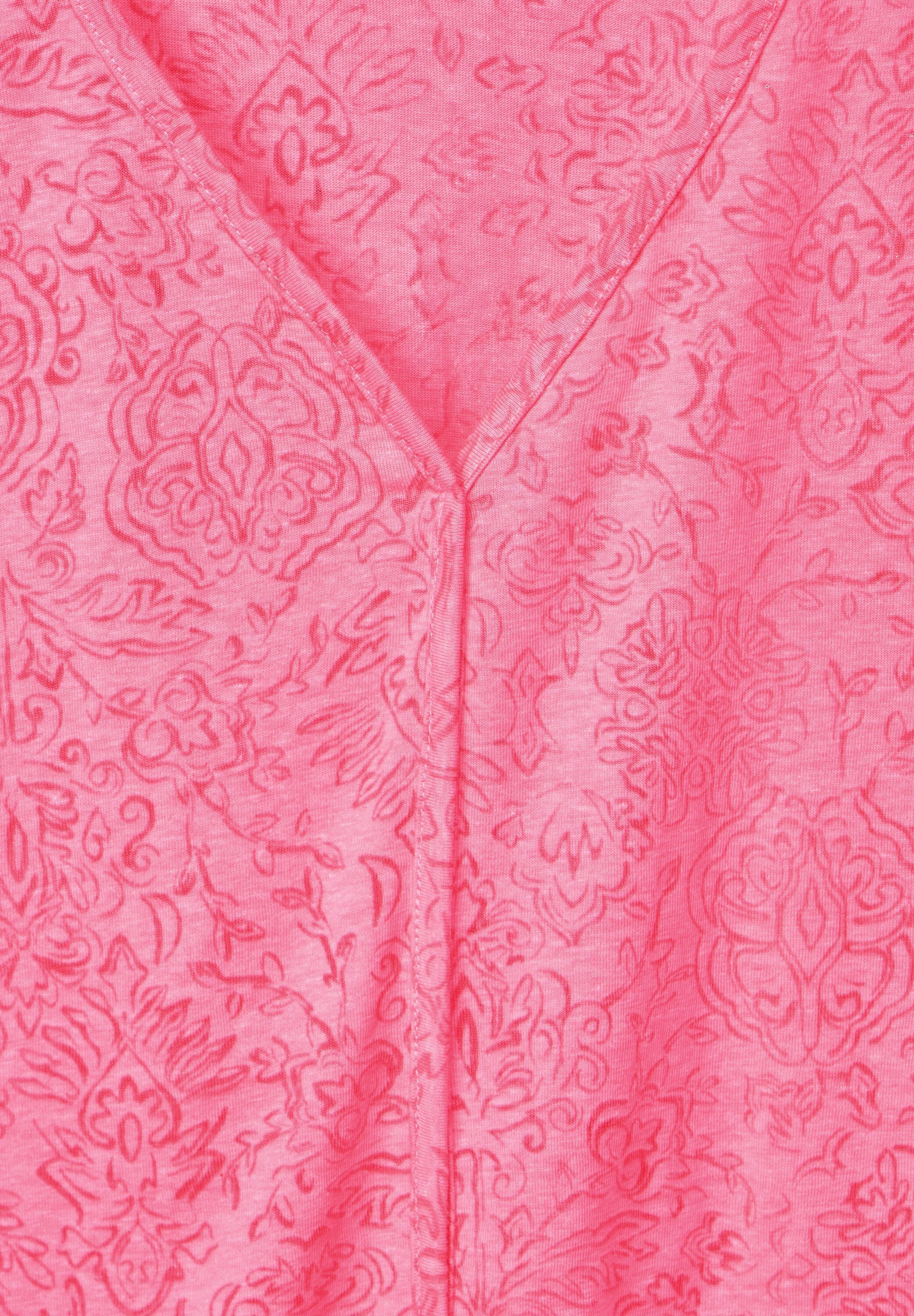 Cecil Kurzarmshirt melange soft pink