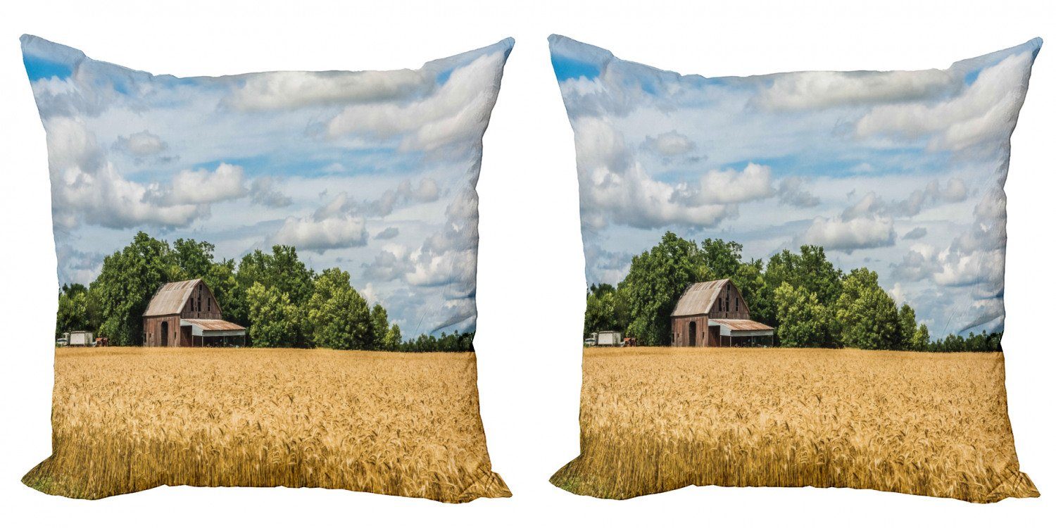 Digitaldruck, Cottage Stück), Kissenbezüge Kansas in einem Accent (2 Doppelseitiger Modern Weizenfeld Abakuhaus