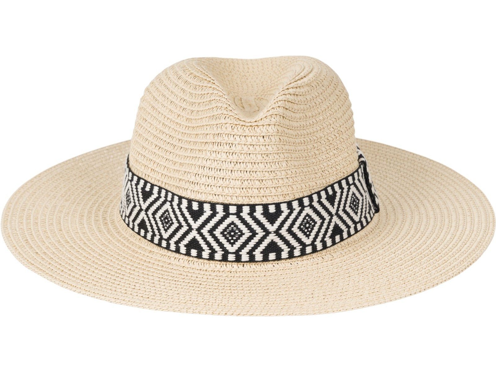 styleBREAKER Sonnenhut Panama Strohhut Hutband Azteken Muster (1-St)