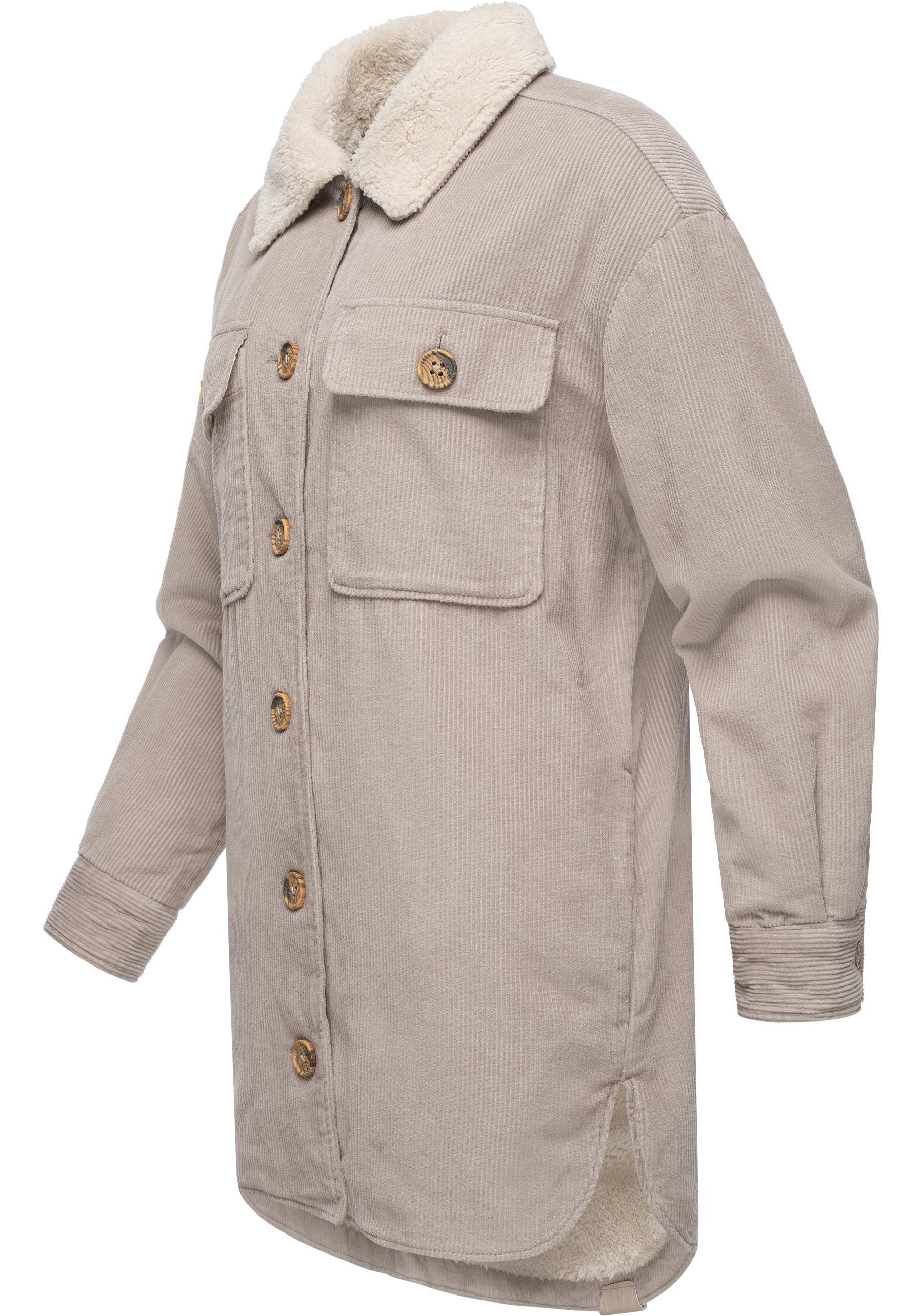 Ragwear Cordjacke Kyoka Stylische Damen Jacke aus Cord mit flauschigem Inne günstig online kaufen