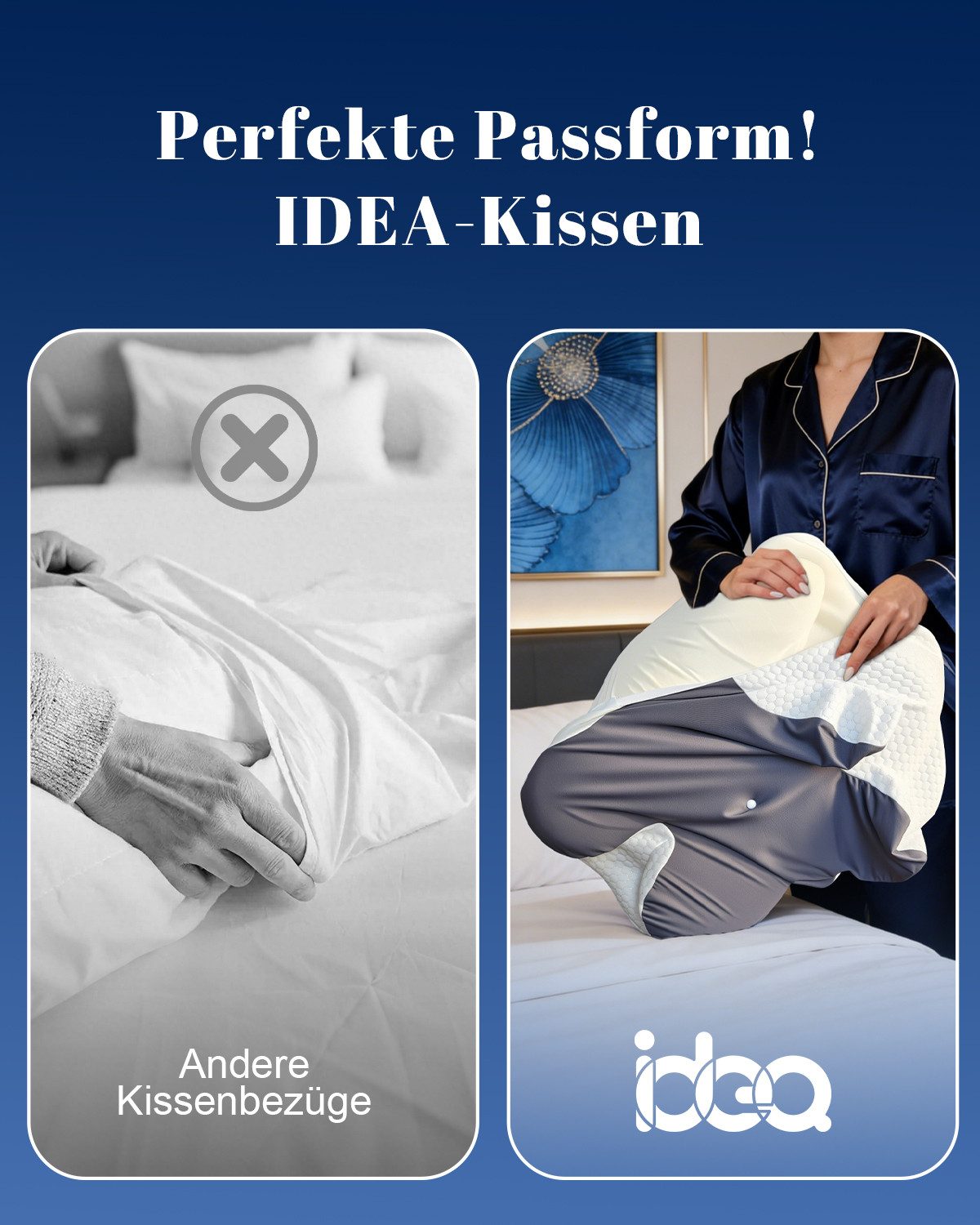 Esun Kissenbezug Kissenbezug für IDEA Nackenkissen Kissen mit Kühl- und Wärmeeffekt, Kopfkissenbezüge nur für IDEA-Kissen
