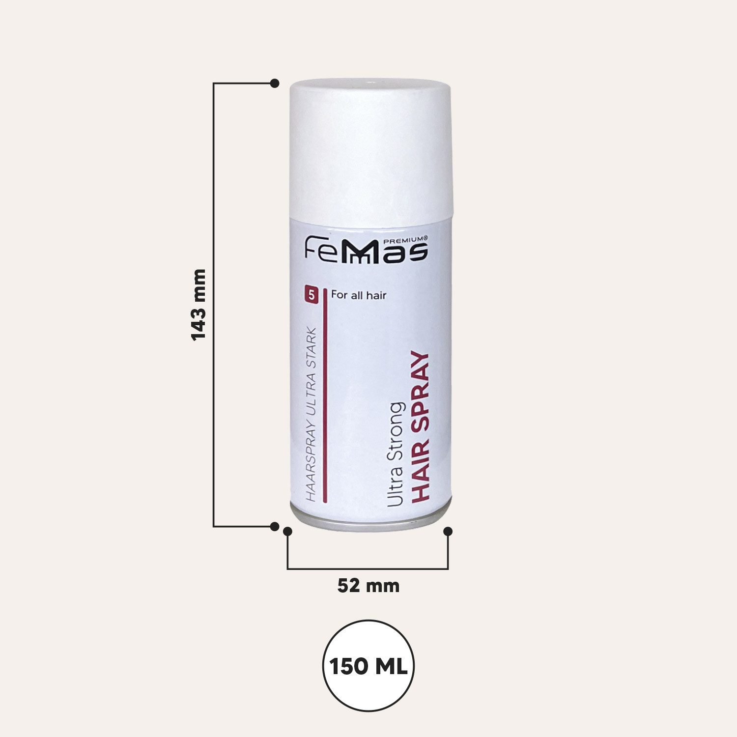 Femmas Premium Haarspray Femmas professionelles Haarspray Ultra Stark 150ml