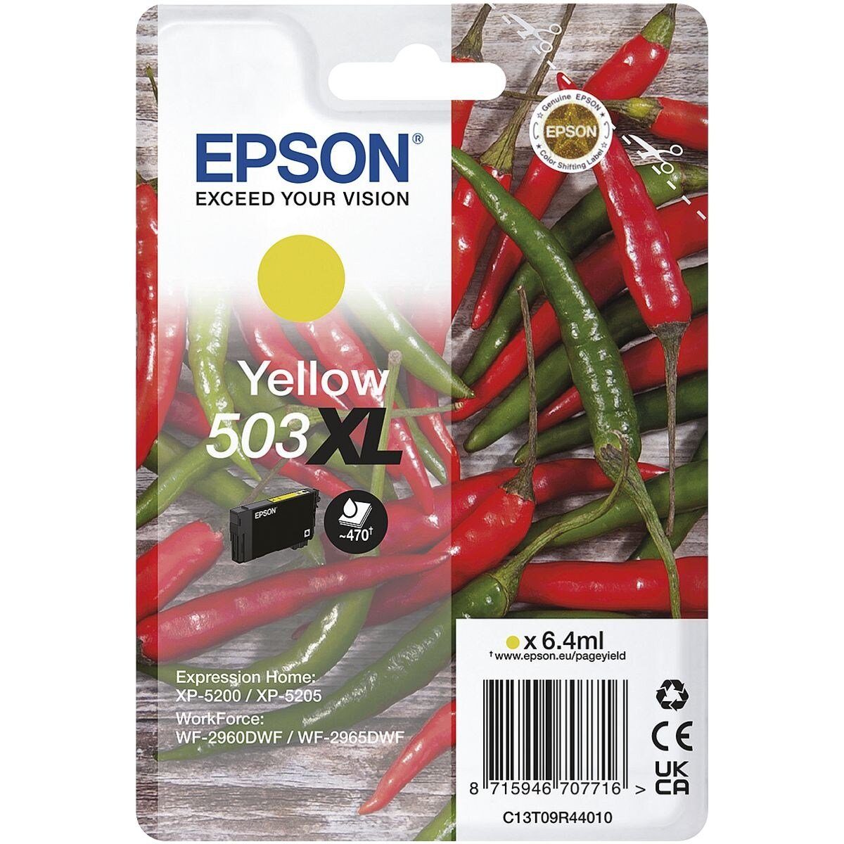 Epson 503XL Tintenpatrone (1-tlg., Original Druckerpatrone, gelb)