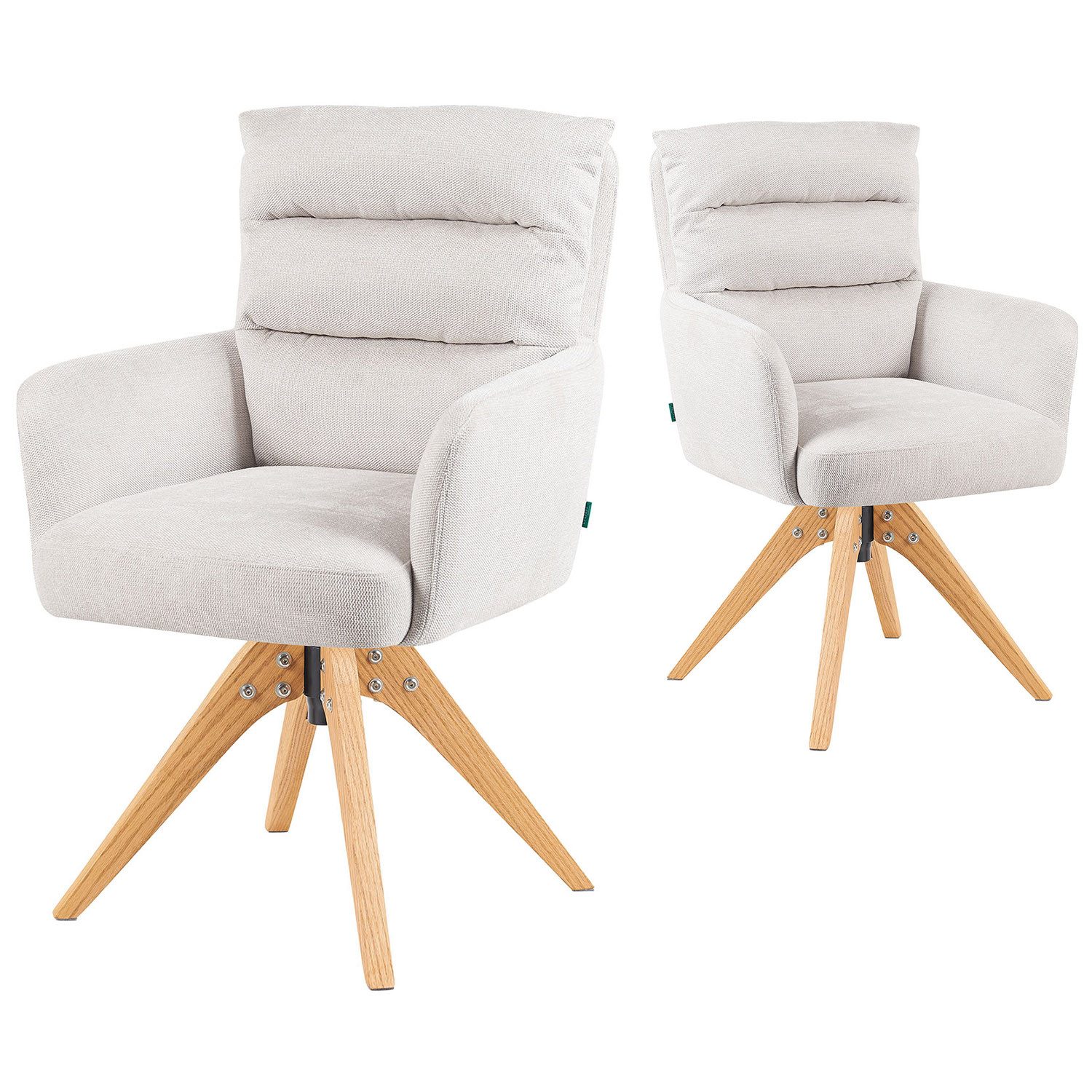 DUBI Möbel Polsterstuhl Mika-Juna 2er-Set, Federkern, günstig online kaufen
