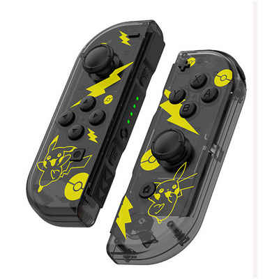 KARLE Kabellos Switch Gamecontroller mit Einstellbarer Switch-Controller (Turbo 6-Achsen-Gyro Switch-Controller, Nintendo-Switch-Controller, Pokémon Pikachu, 1 St., Bluetooth 5.2, Geeignet für Nintendo Switch/OLED/LITE)