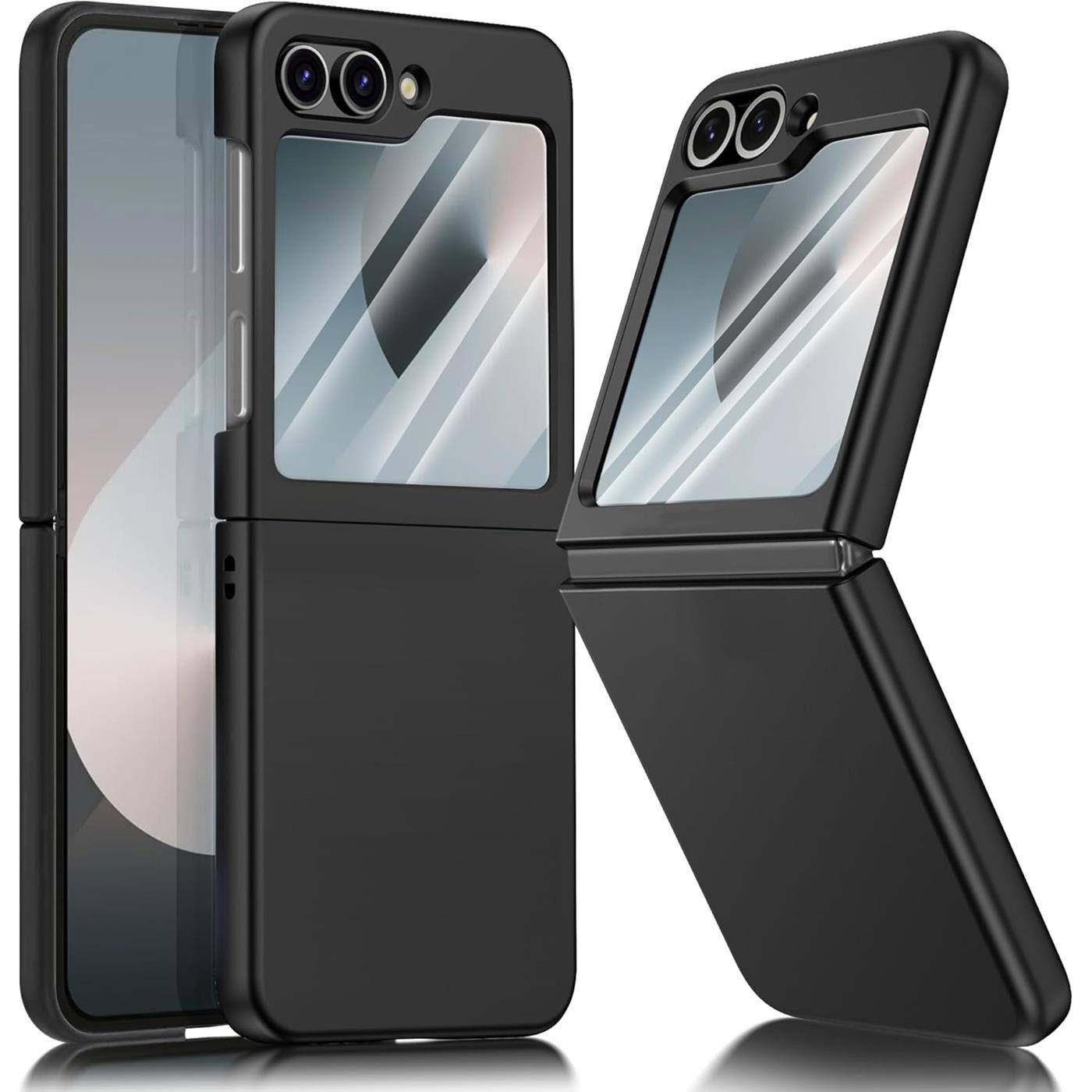 CoolGadget Handyhülle Black Series Handy Hülle für Samsung Galaxy Z Flip 6 6,7 Zoll, Edle Silikon Schlicht Robust Schutzhülle für Samsung Flip 6 5G Hülle