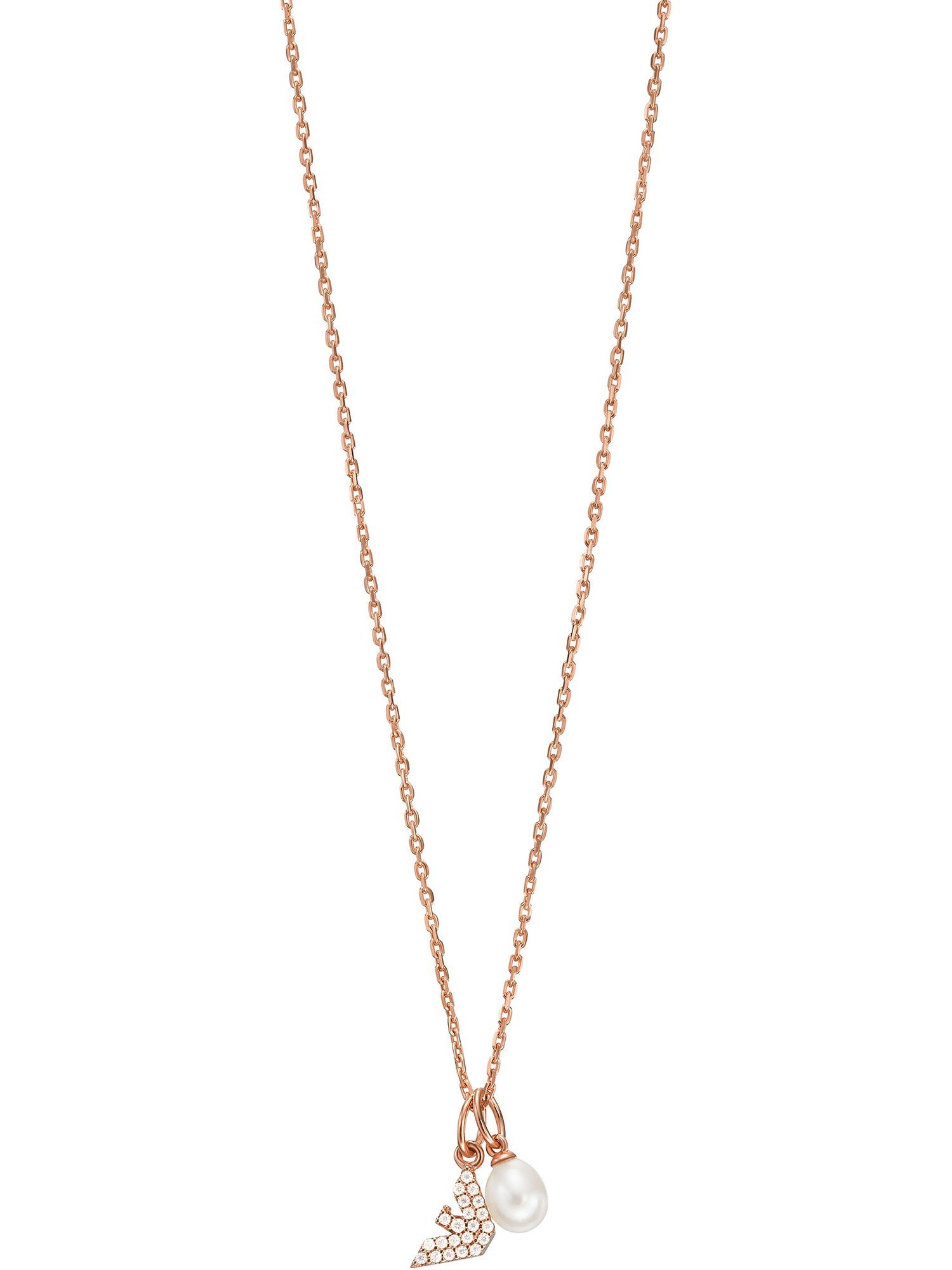 Collier Emporio Armani Damen-Kette 925er Silber Glasstein