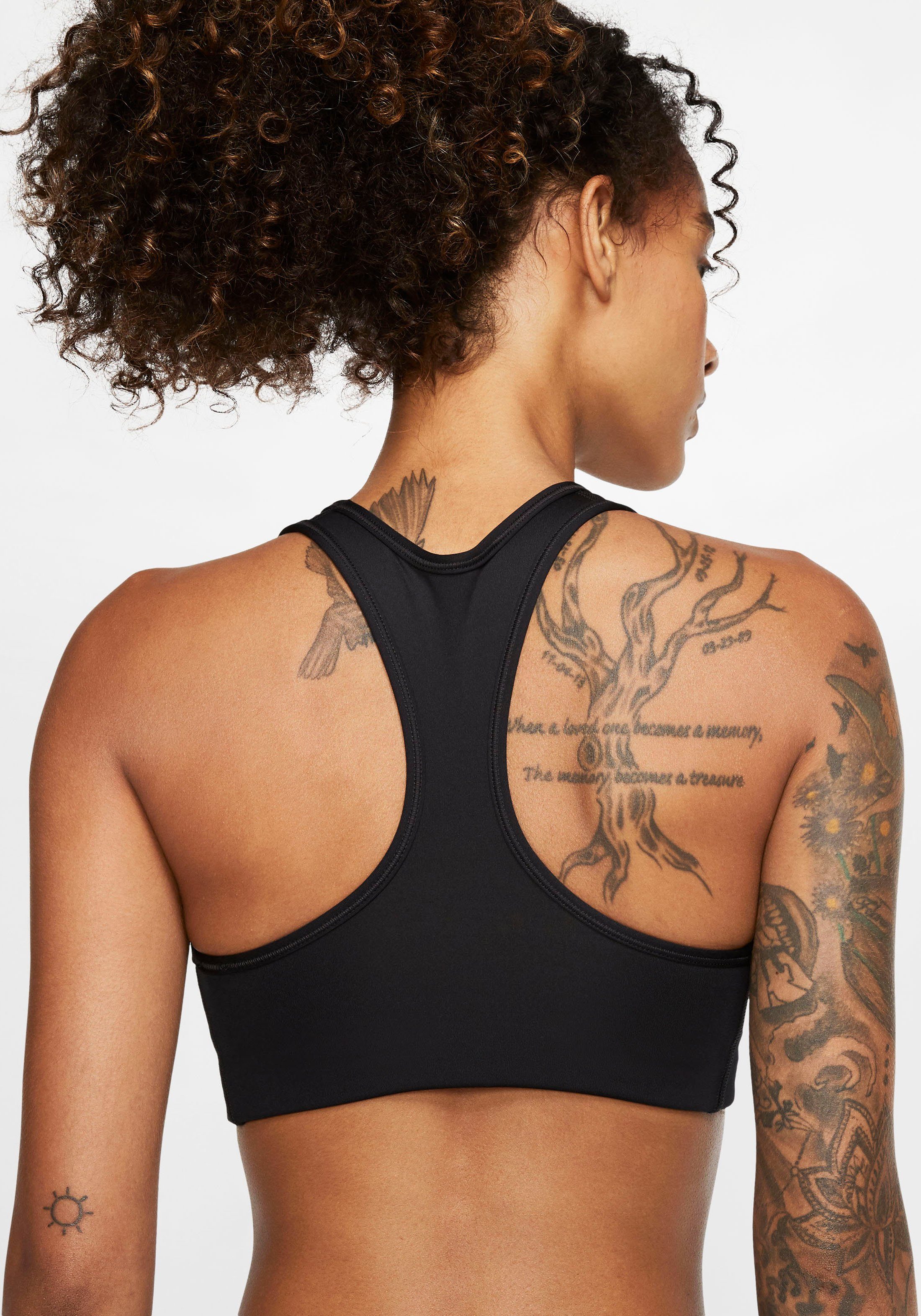 1-Piece Sport-BH Dri-FIT Bra Pad Nike schwarz Medium-Support Sports Swoosh Women's