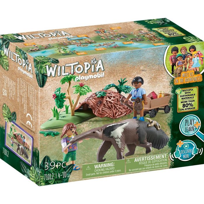 Playmobil® Konstruktions-Spielset Wiltopia - Ameisenbärpflege (71012) Wiltopia (39 St) teilweise aus recyceltem Material; Made in Germany