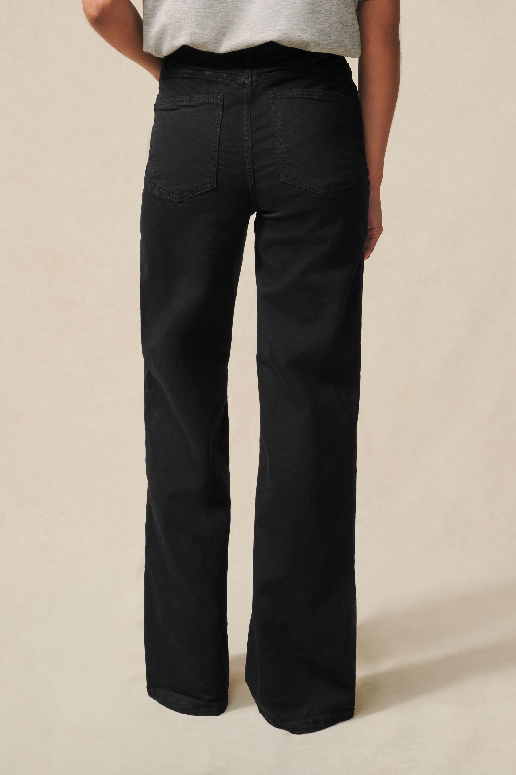 Next Stretch-Jeans Hochbund-Jeans mit weitem Bein, Kurzgröße (1-tlg)