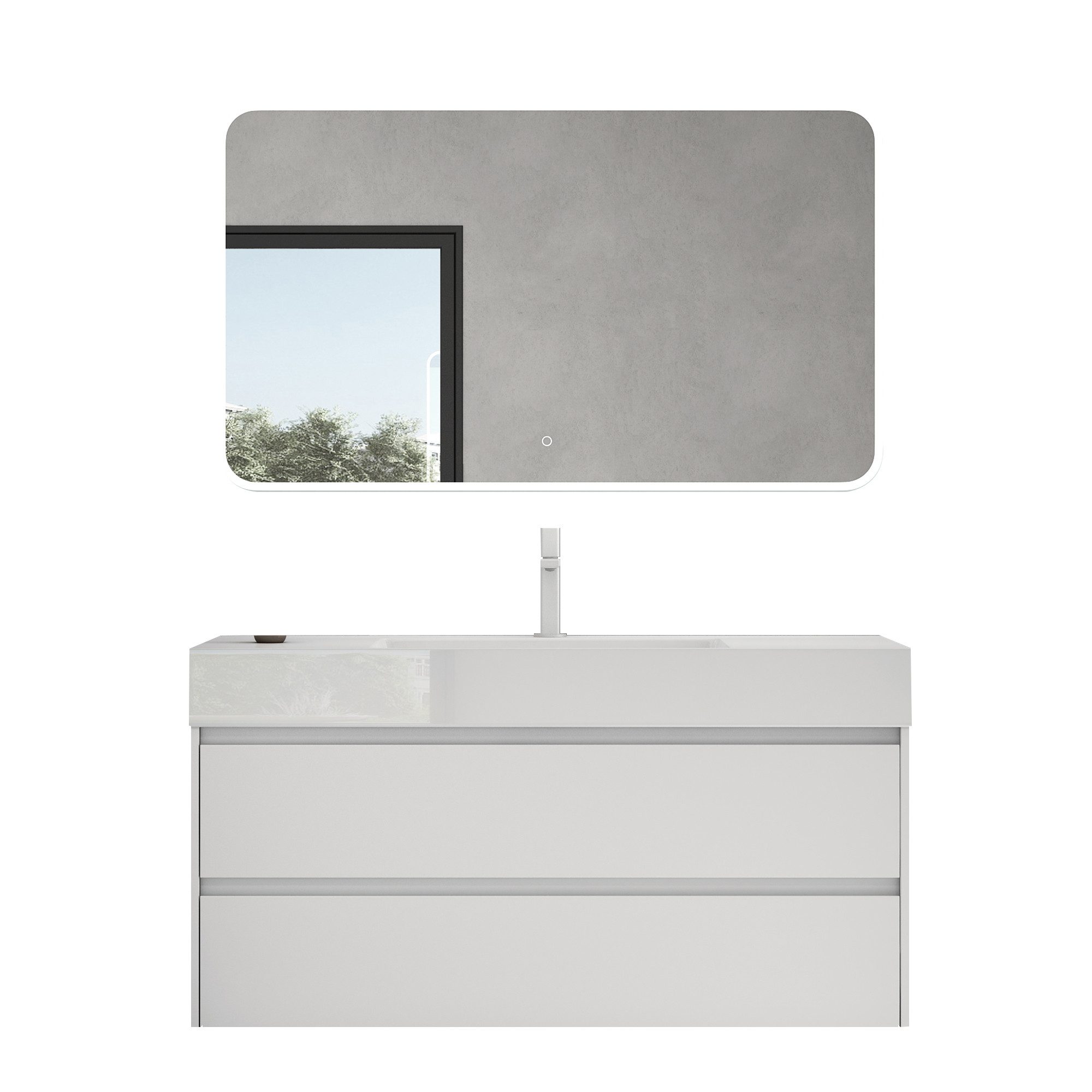 Mai & Mai Badmöbel-Set Badezimmermöbel 120cm Waschbecken Waschtisch mit Unterschrank Deep