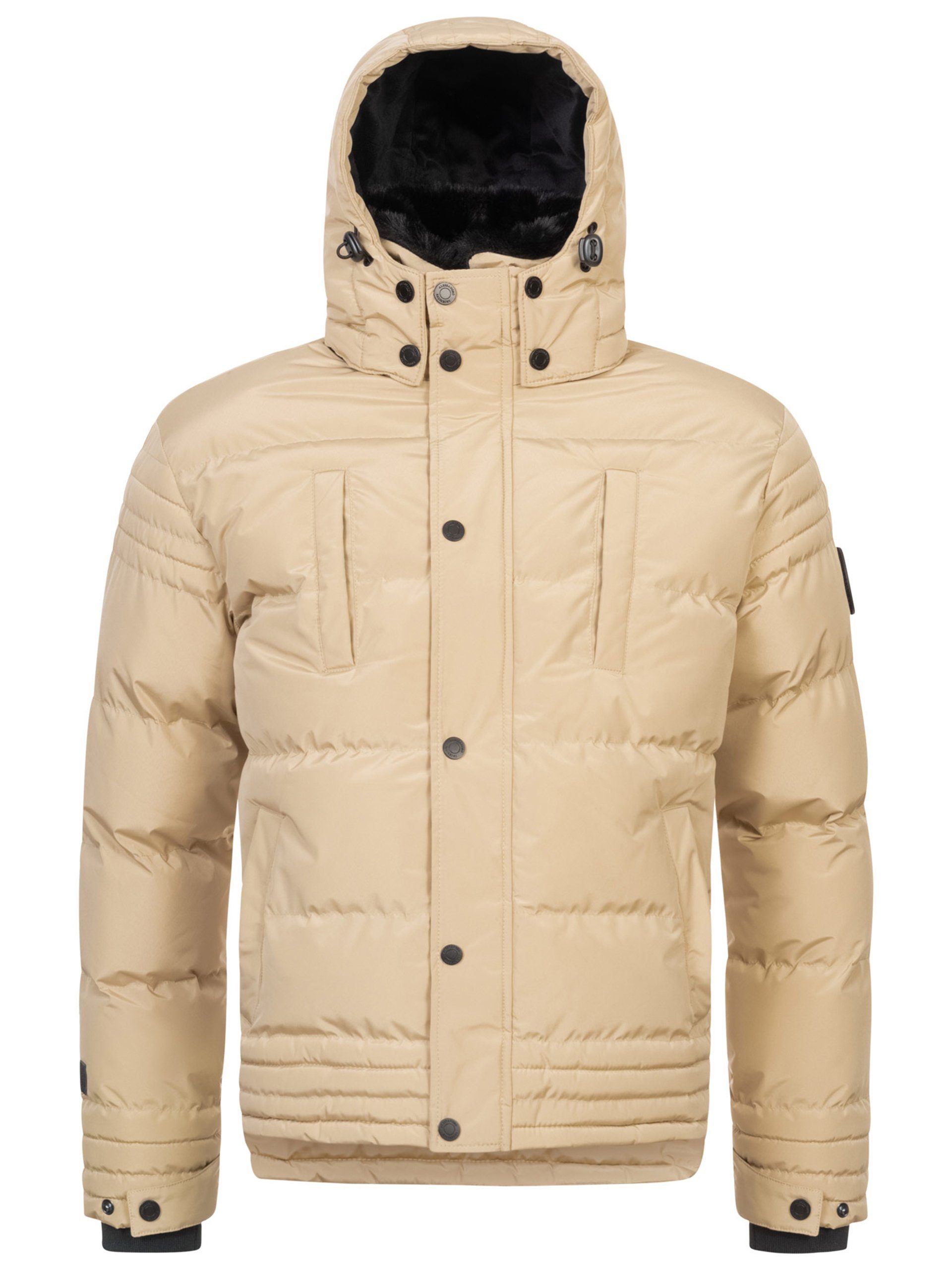 Alessandro Salvarini Winterjacke ASFabiano mit warmem Teddyfell und abnehmbarer Kapuze