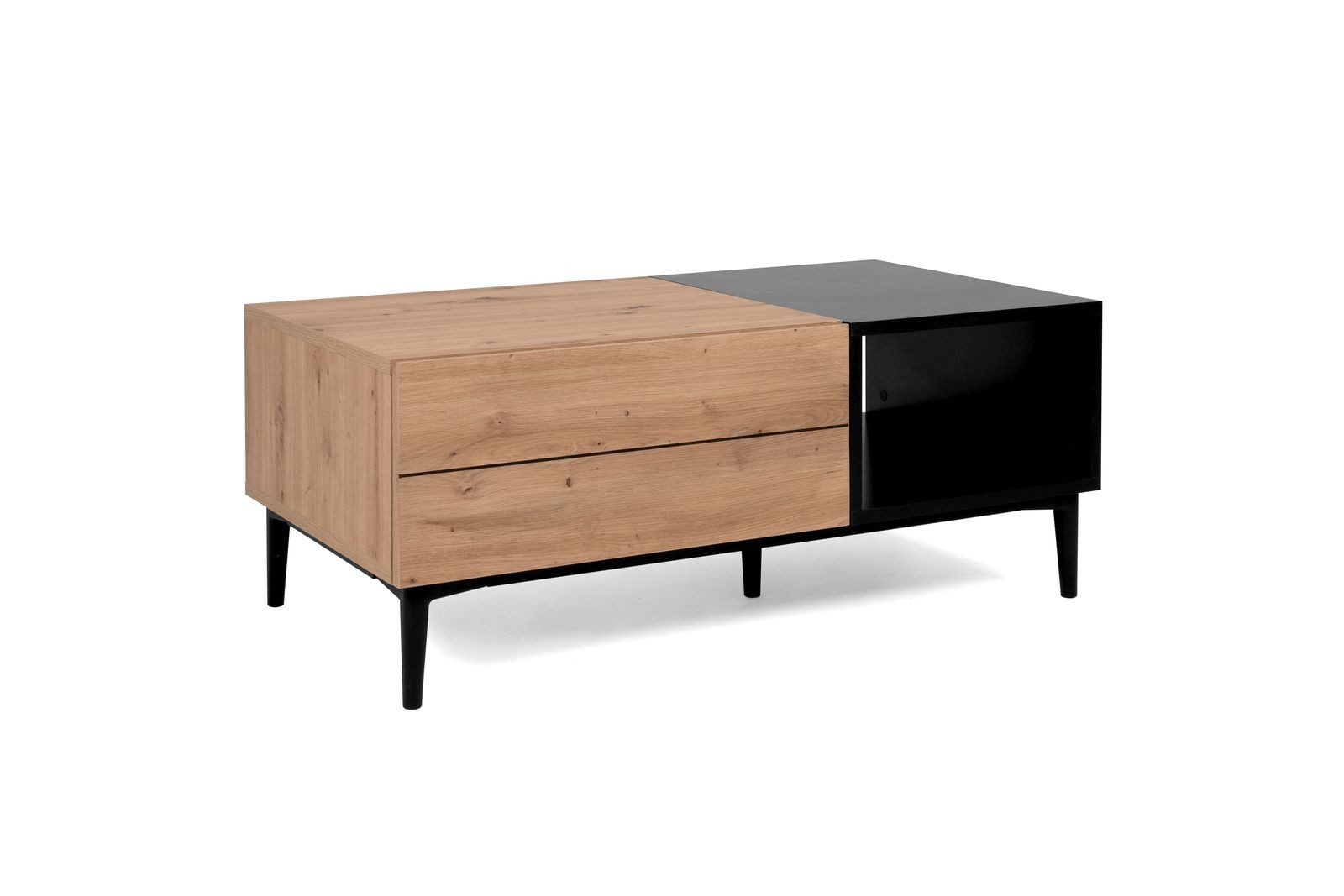 möbelvita Couchtisch Couchtisch New Orleans 55A in Artisan Oak / Schwarz