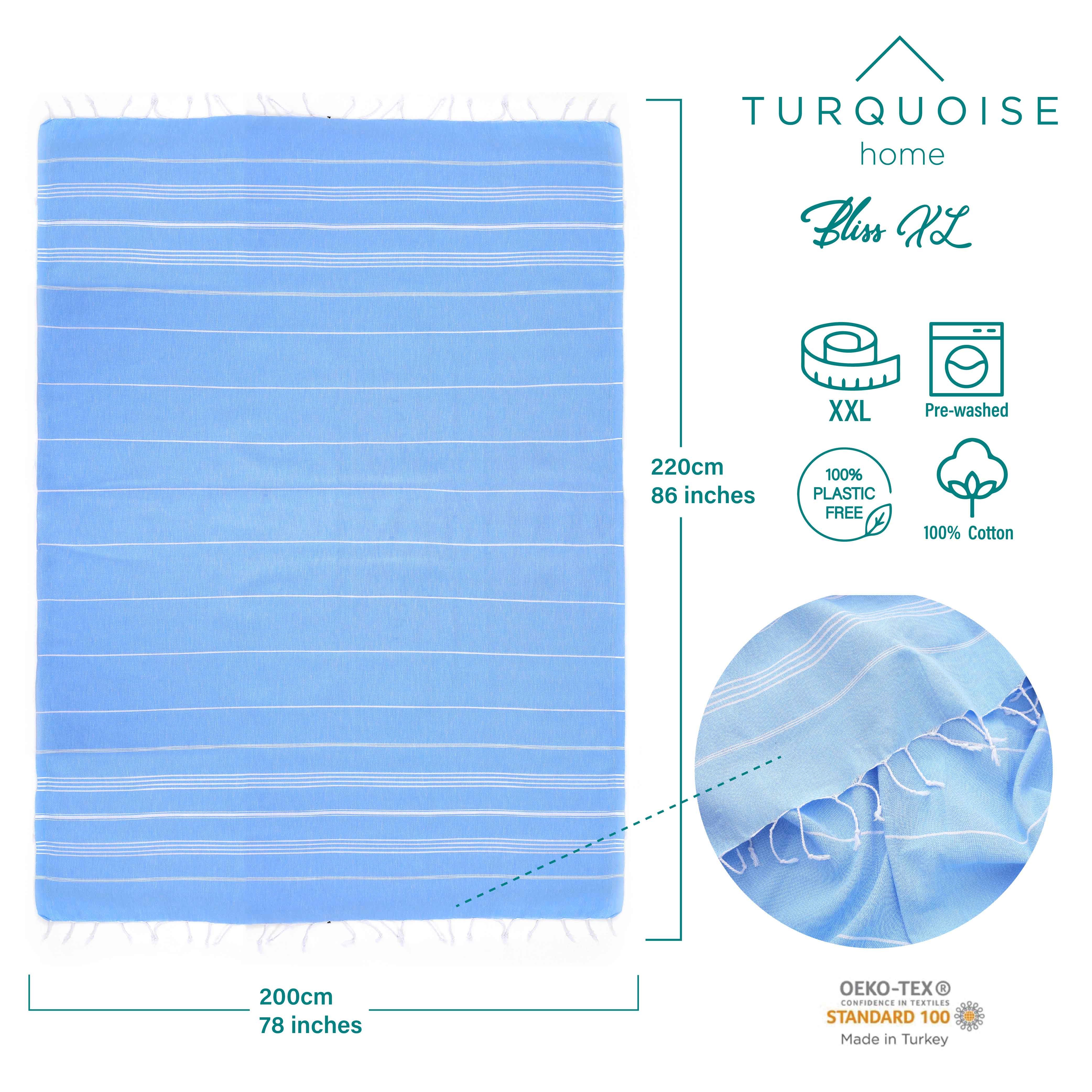 Turquoise Home Strandtuch Bliss XXL 200x220 günstig online kaufen